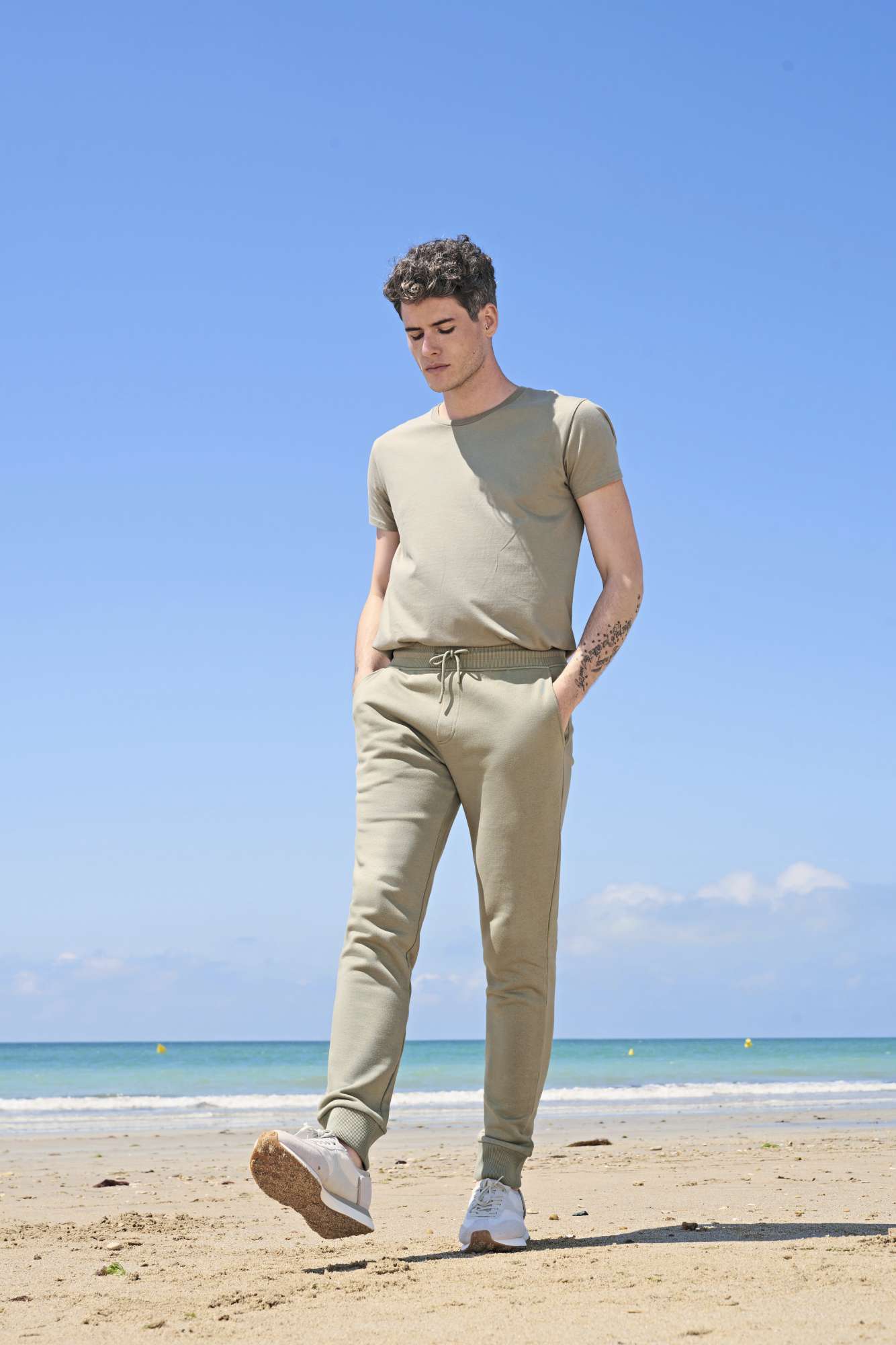 Jumbo Fleece Jog Pants Slim Fit