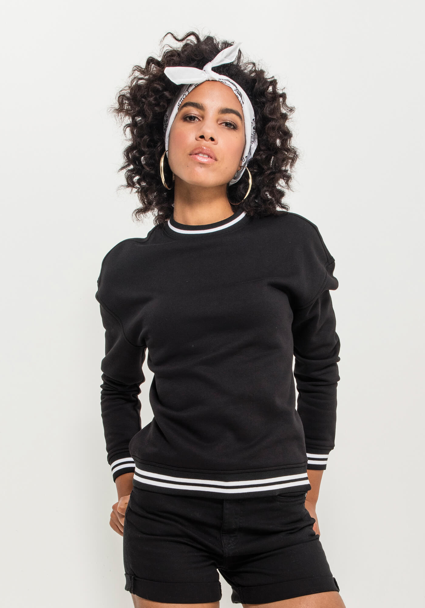 Sweatshirt mit Streifen und Crewneck