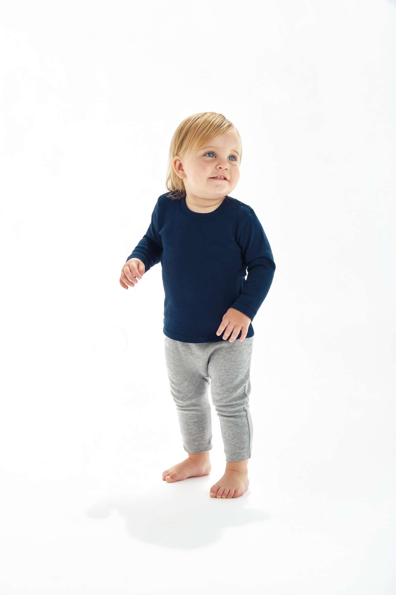 Babybugz Baby Langarmshirt aus Bio-Baumwolle, Dusty Blue 12-18 Monate, BZ11