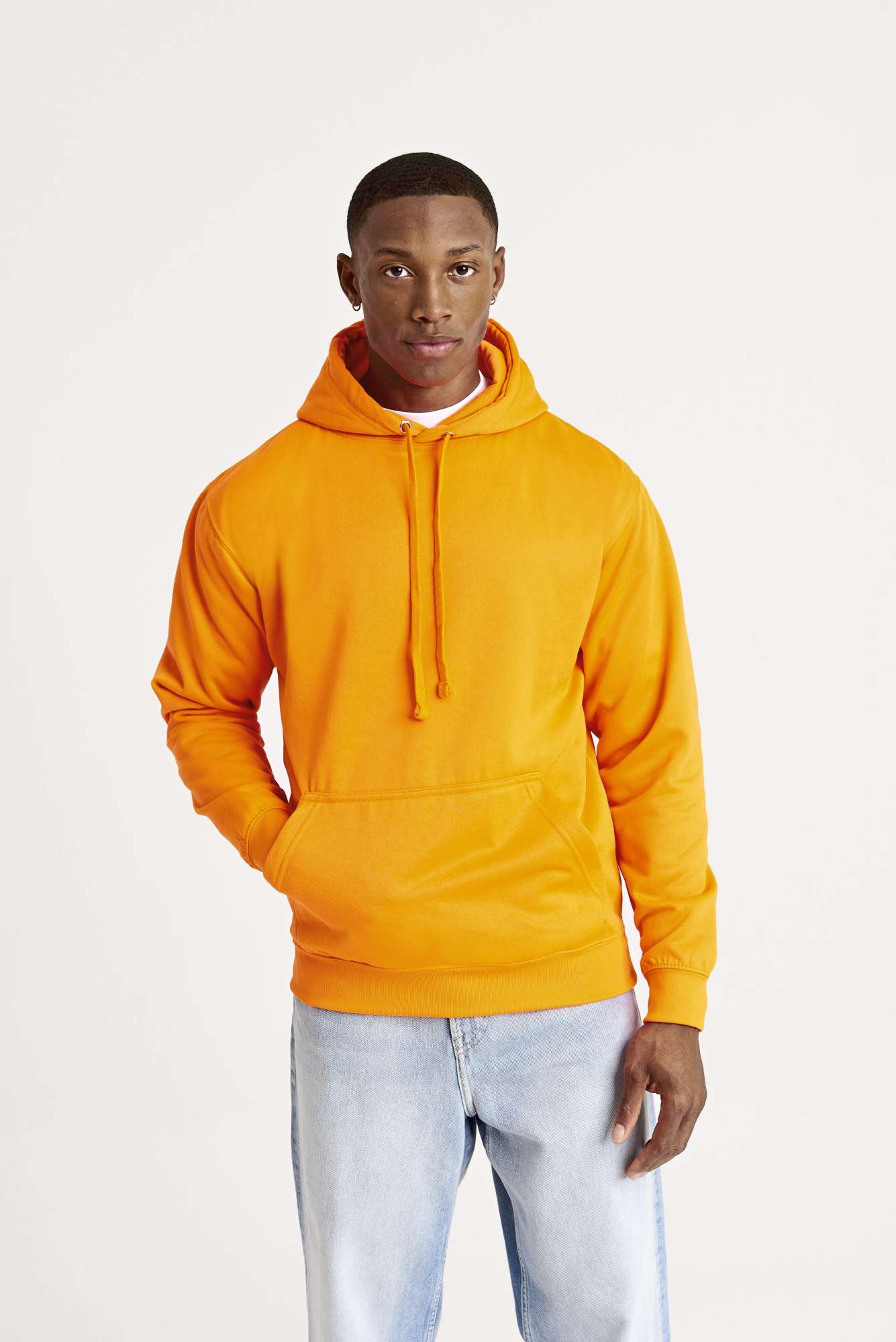 Just Hoods Electric Hoodie mit Kängurutasche, Electric Pink S, JH004