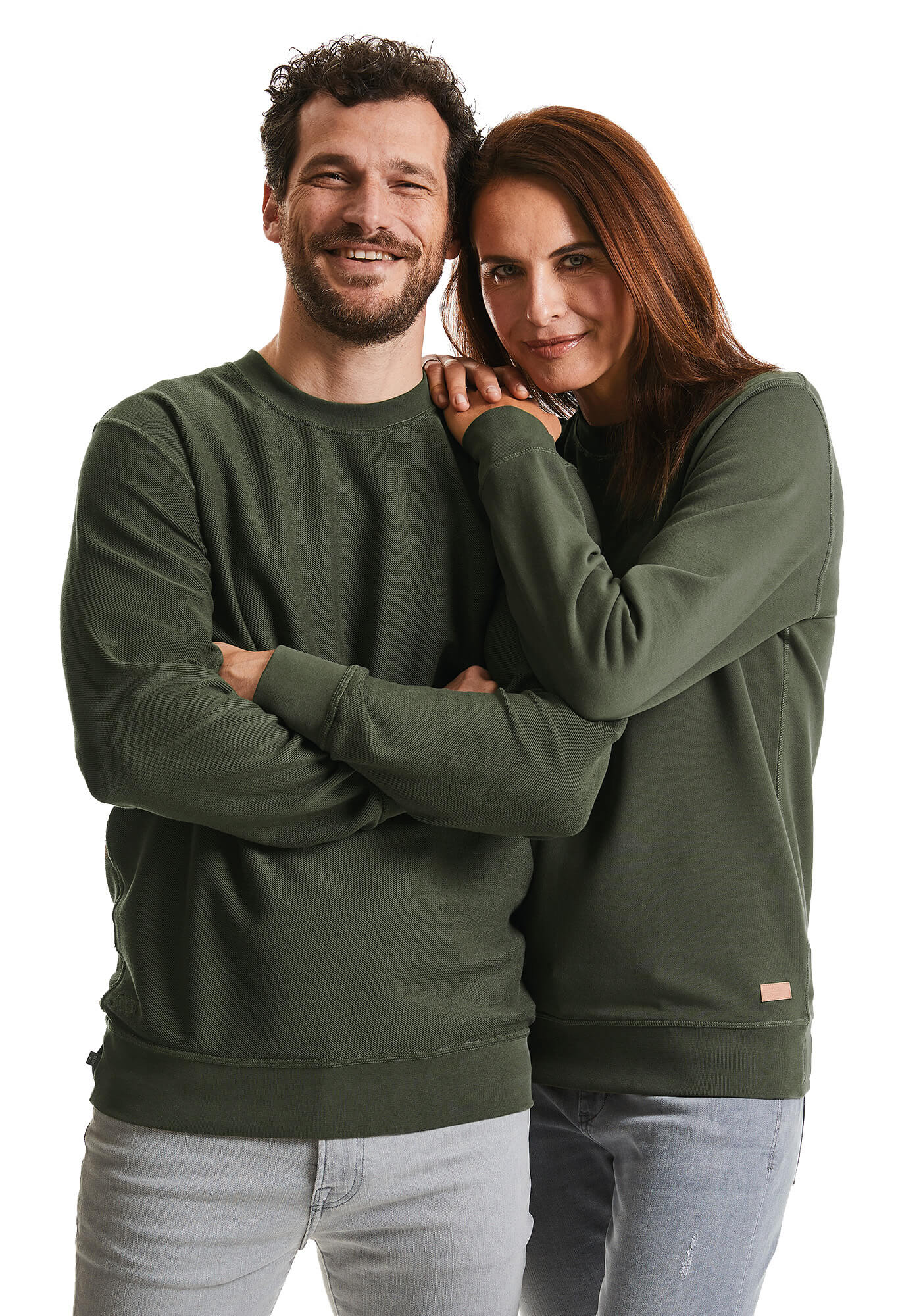 Bio-Baumwolle Sweatshirt mit Ripp-Bündchen