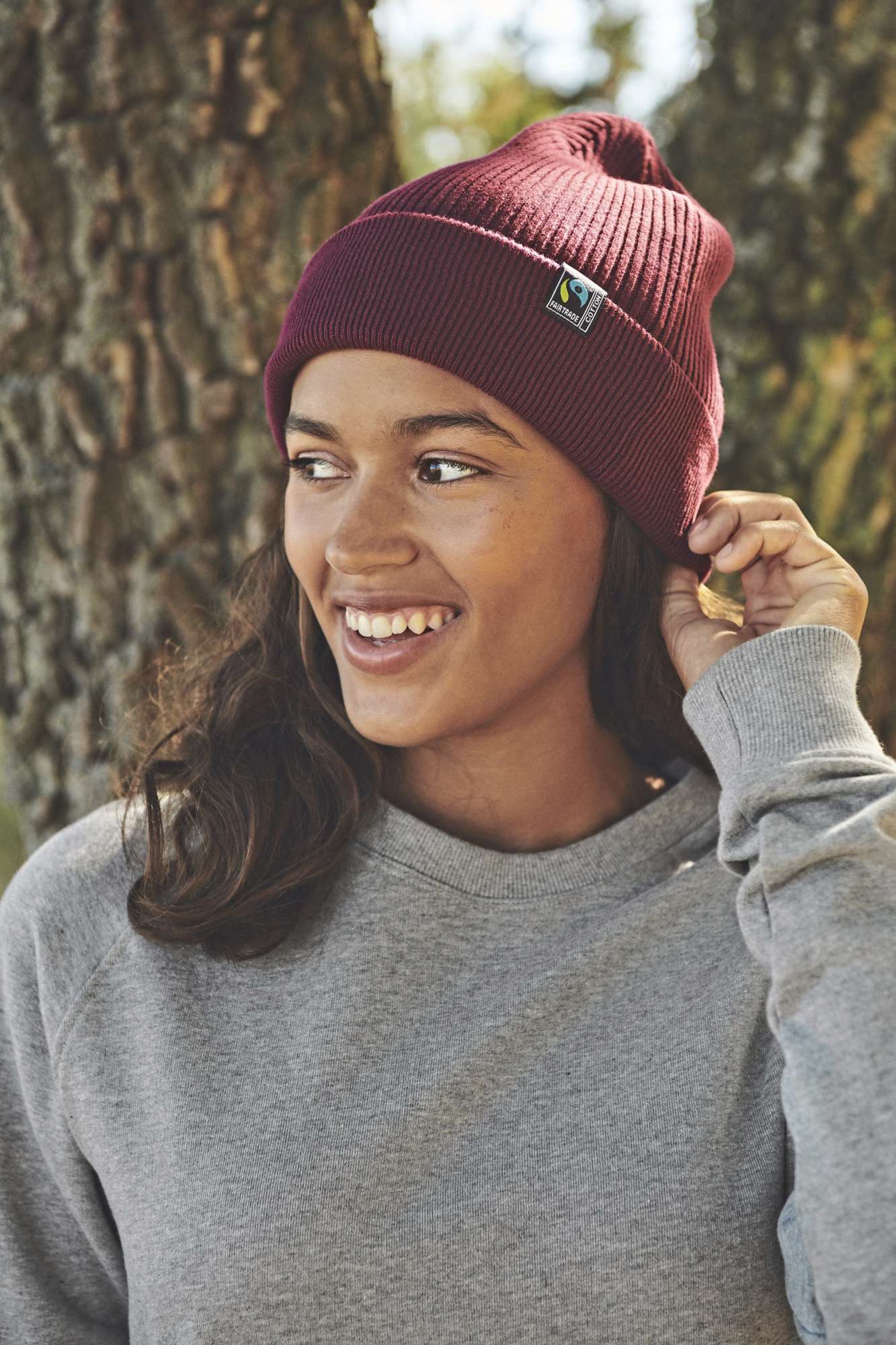 Doppellagiges Bio-Baumwoll Beanie