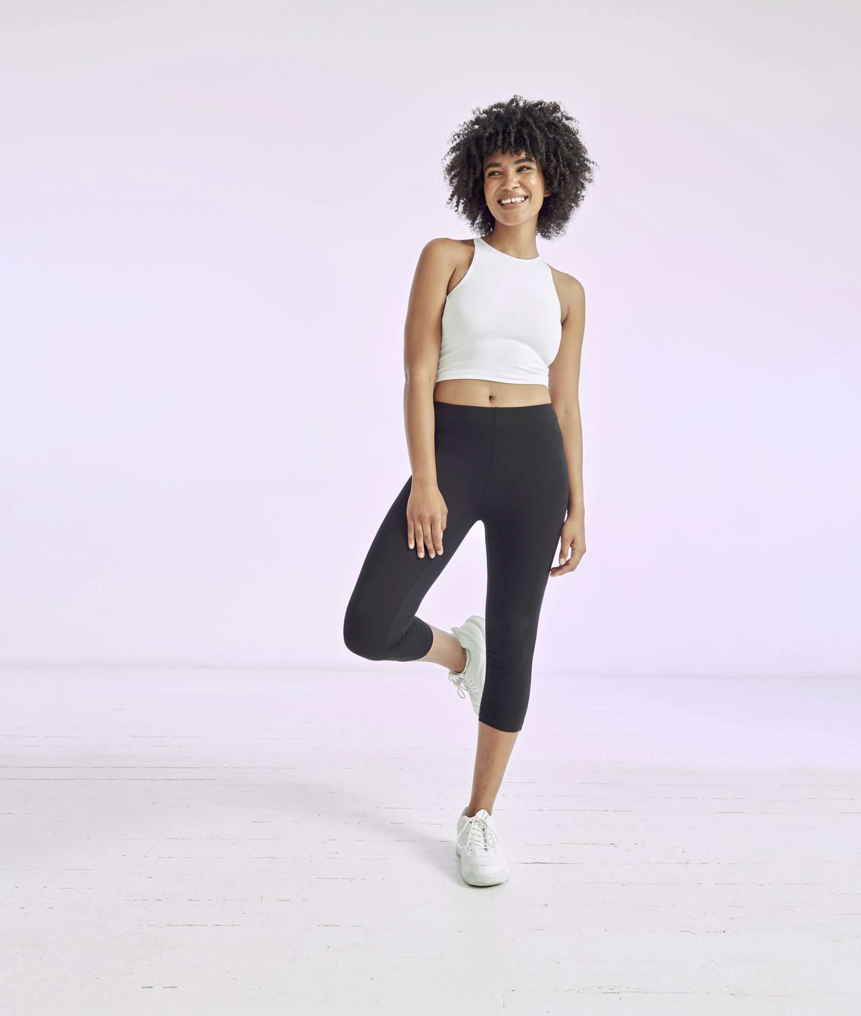 3/4 Leggings aus Baumwolle für Damen