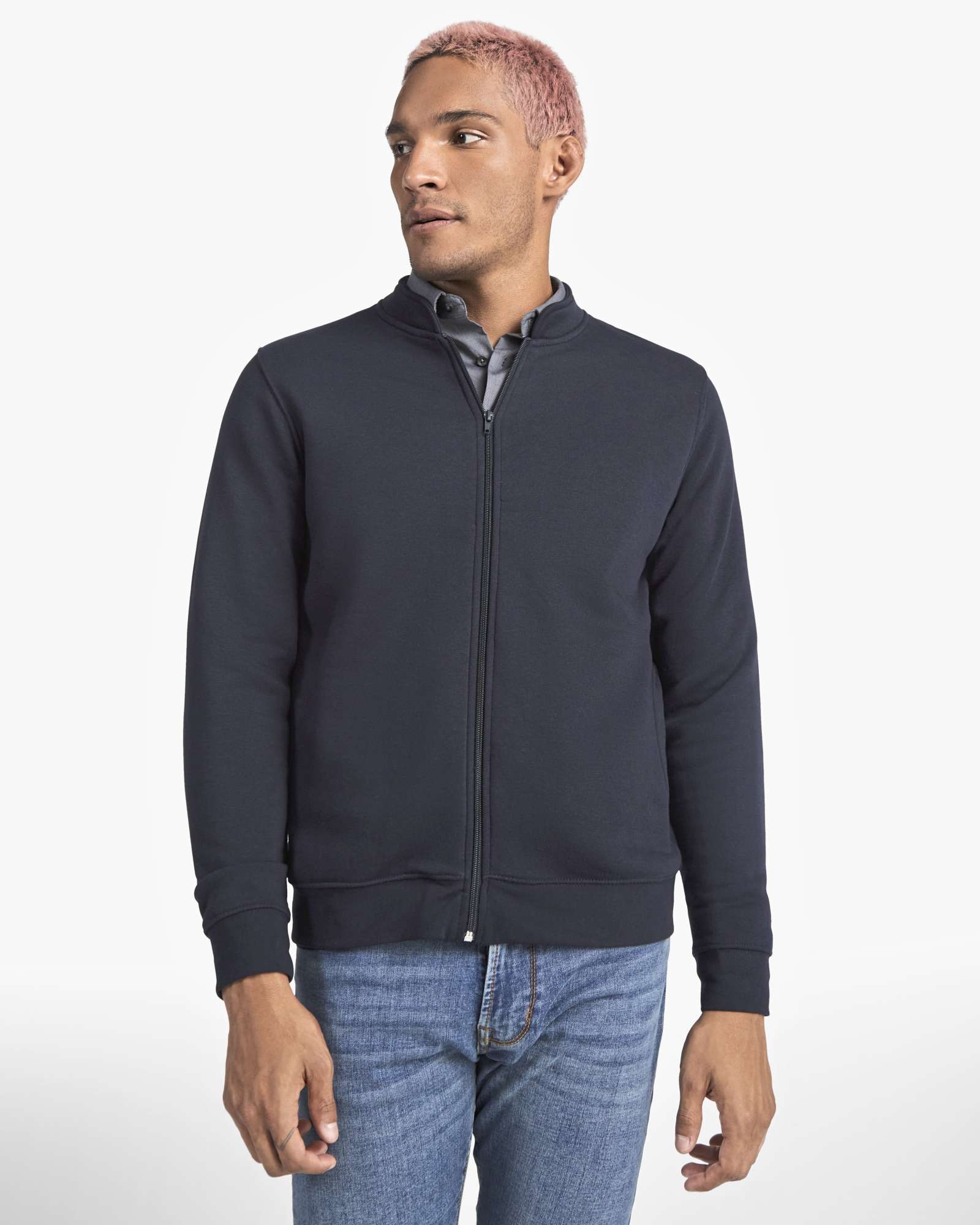 Elbrus Sweatjacke mit Asia-Kragen