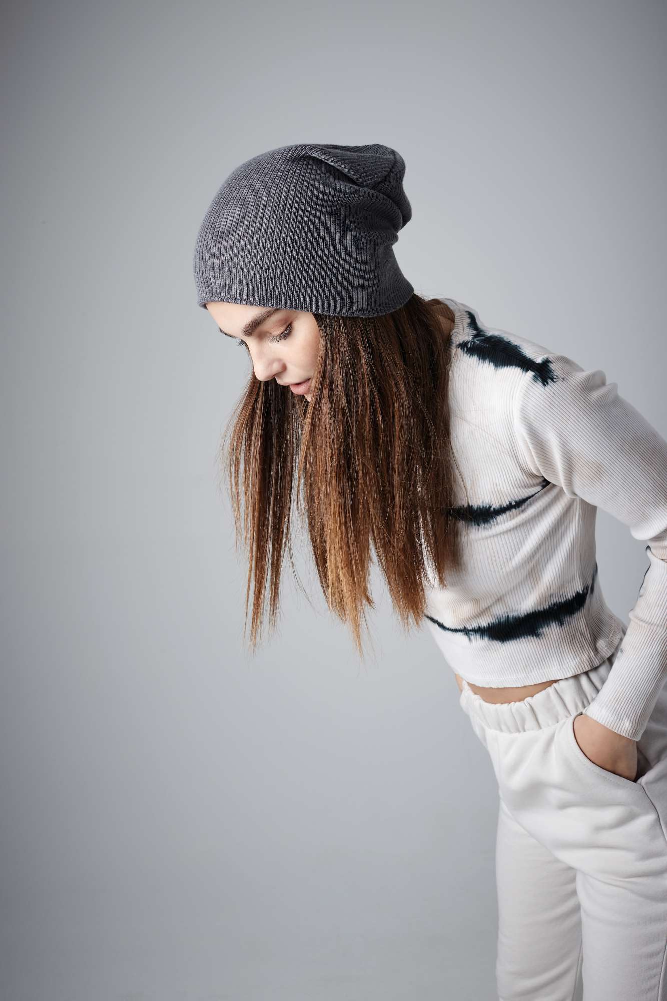 Slouch Beanie aus weichem Polyacryl