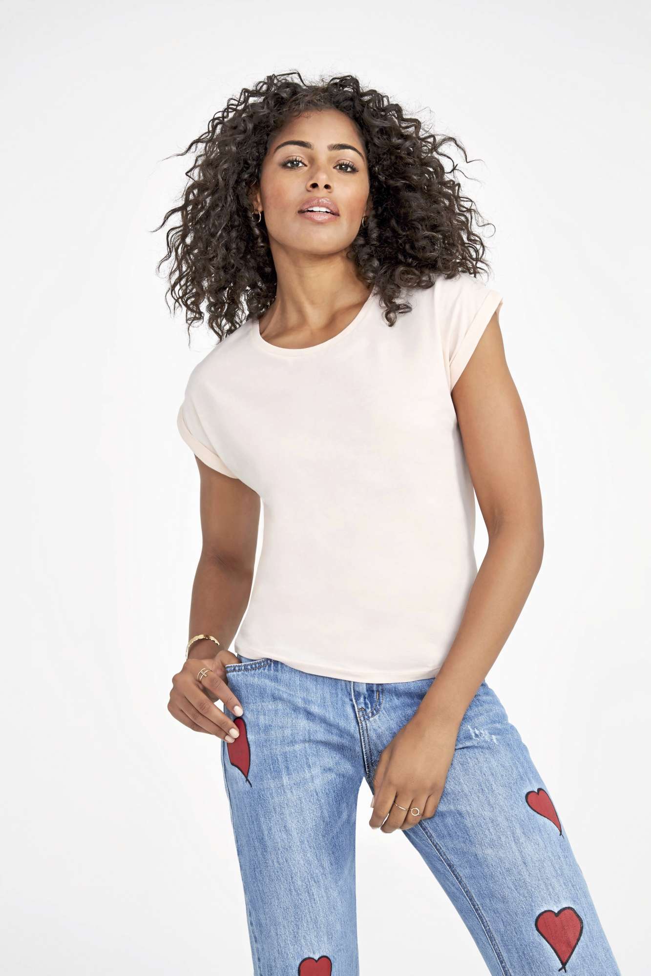 Rundhals T-Shirt Melba aus Baumwolle