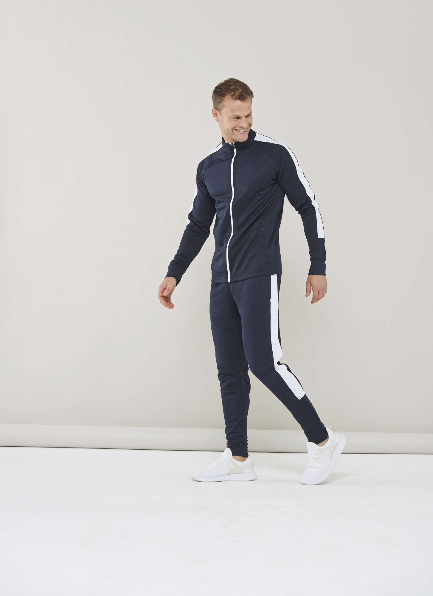Finden+Hales Enganliegende Sporthose mit Reißverschlüssen, Black/Gunmetal Grey XXL, FH881