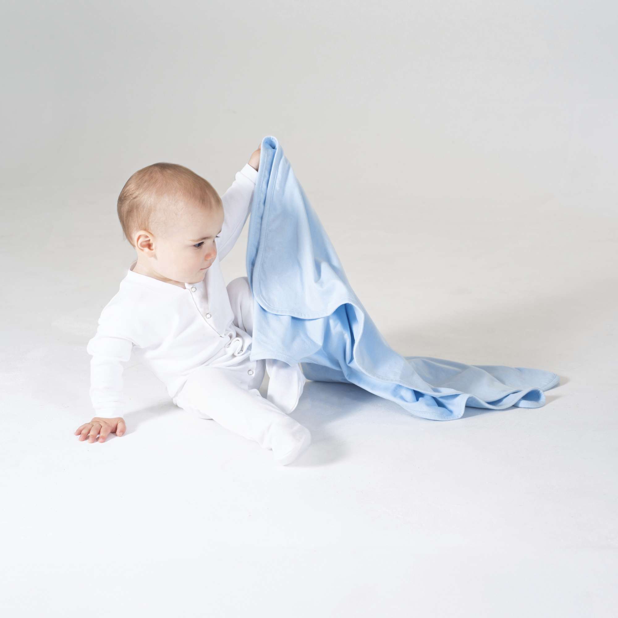 Larkwood Kuscheldecke aus 100% Baumwolle, Pale Blue One Size, LW900