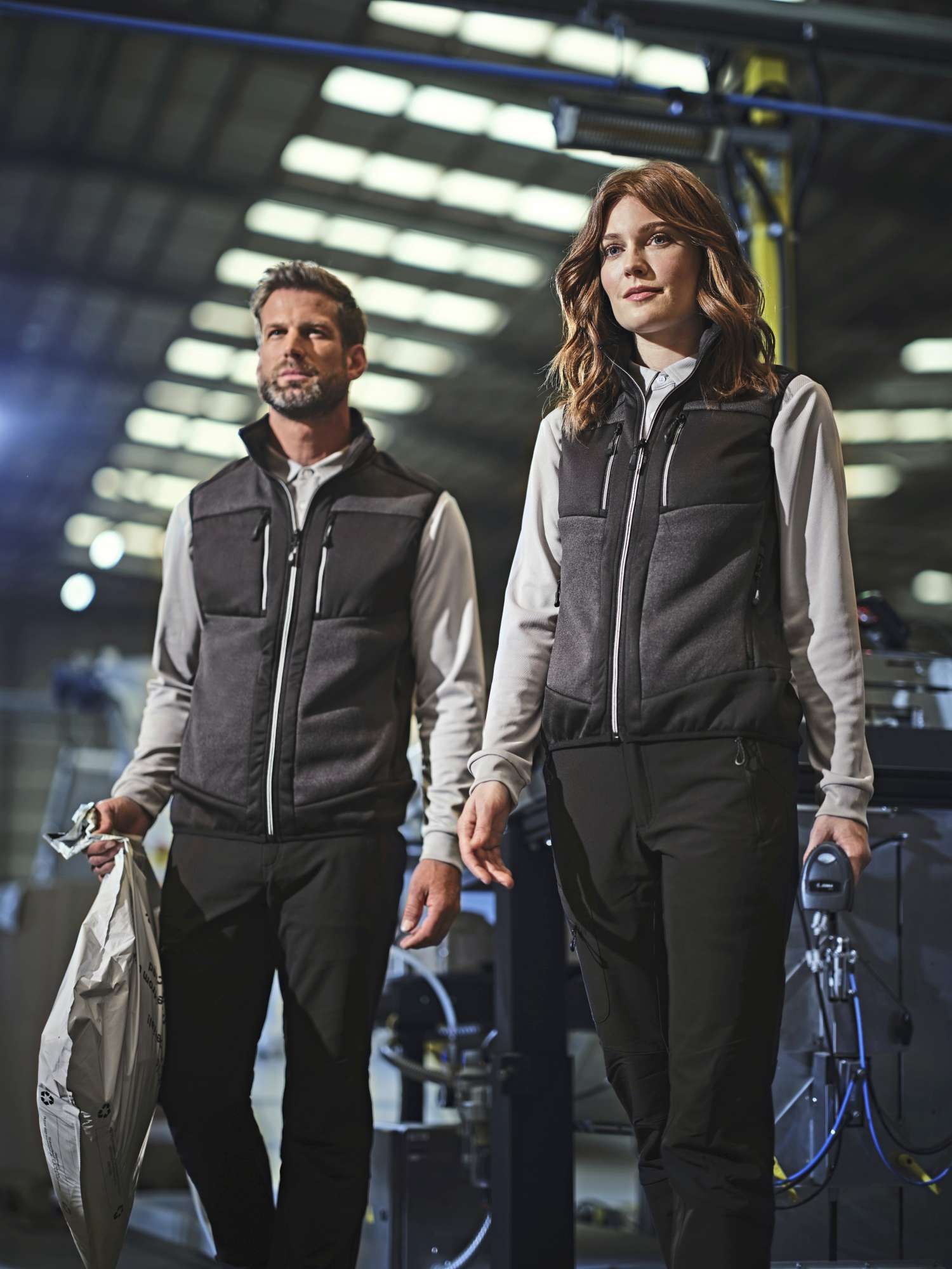 Regatta Professional Knit Effect Stretch Bodywarmer mit Taschen, Ash (Heather)/Black XL, RG914