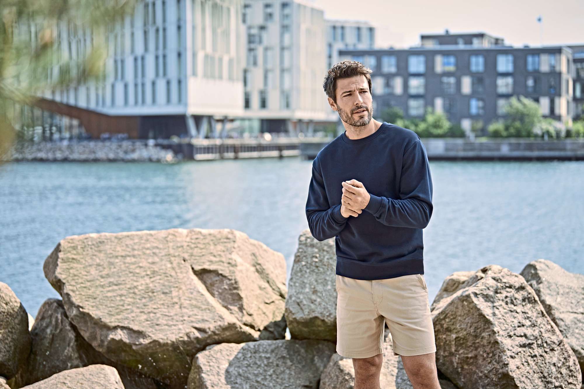 Bio-Sweatshirt aus Baumwolle-Polyester-Mix