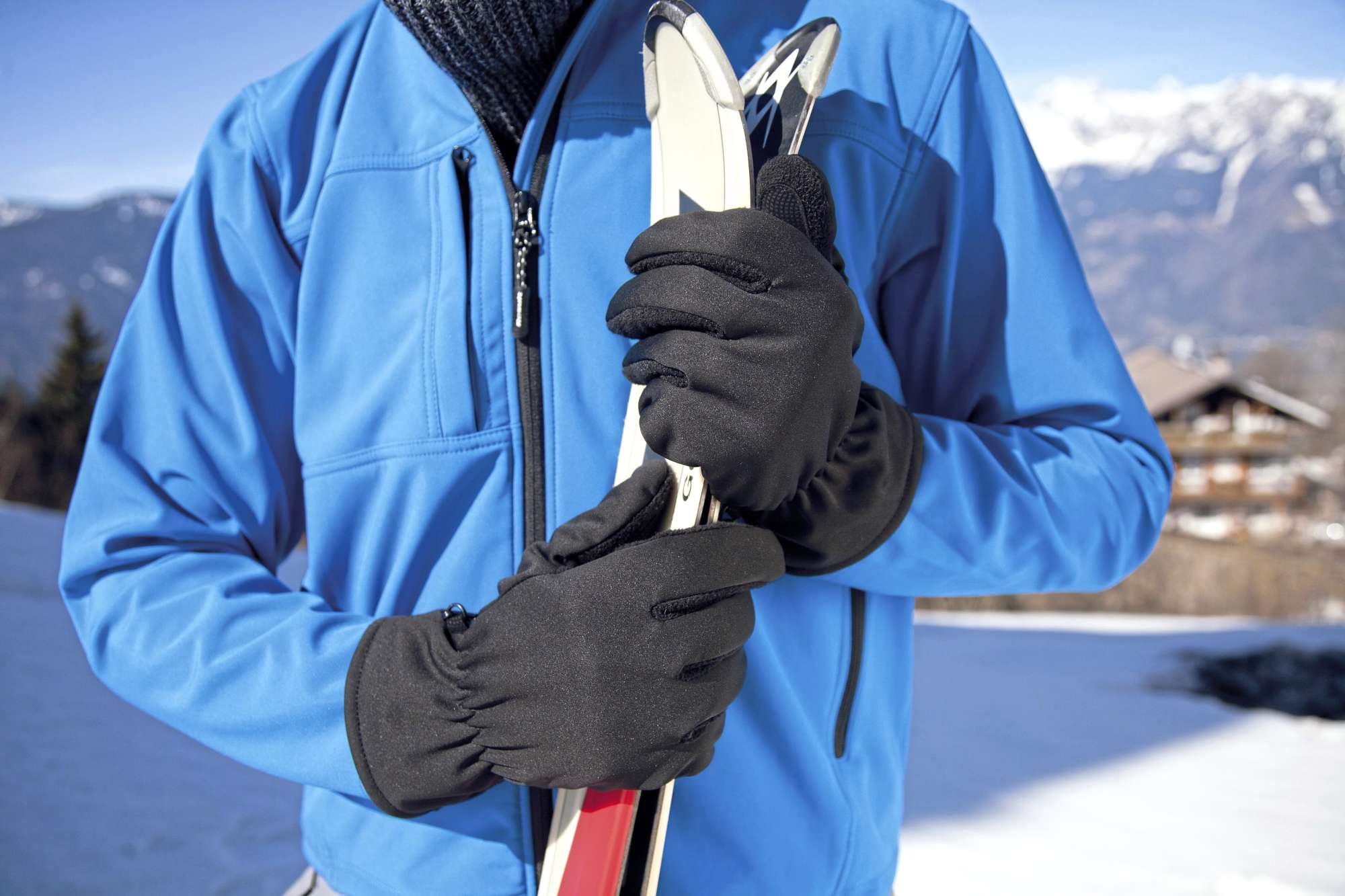 Result Winter Essentials Softshell Thermohandschuhe mit Antirutsch-Innenfläche, Black L/XL, RC364