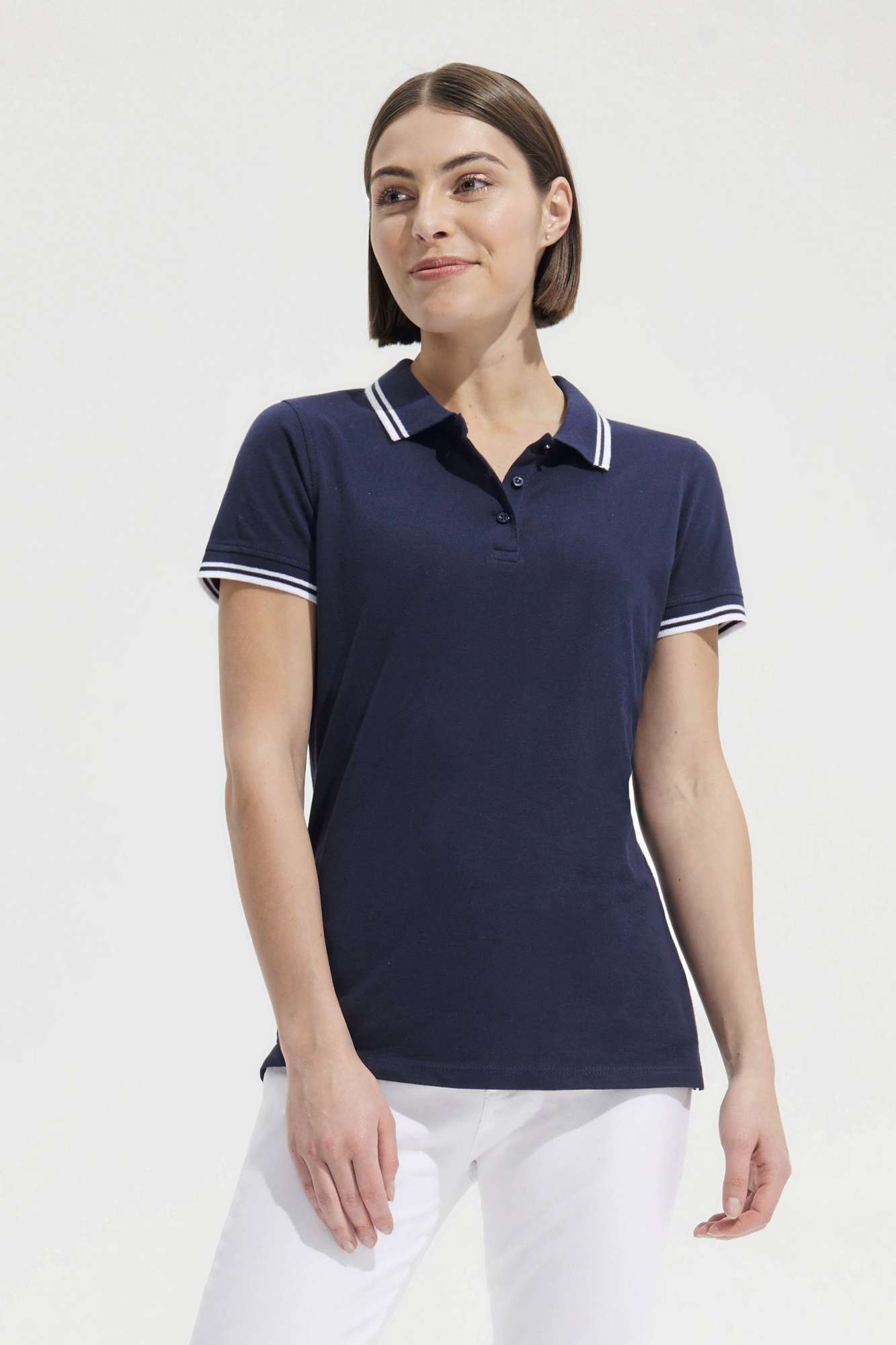Polo Shirt Pasadena mit Kontrast-Streifen
