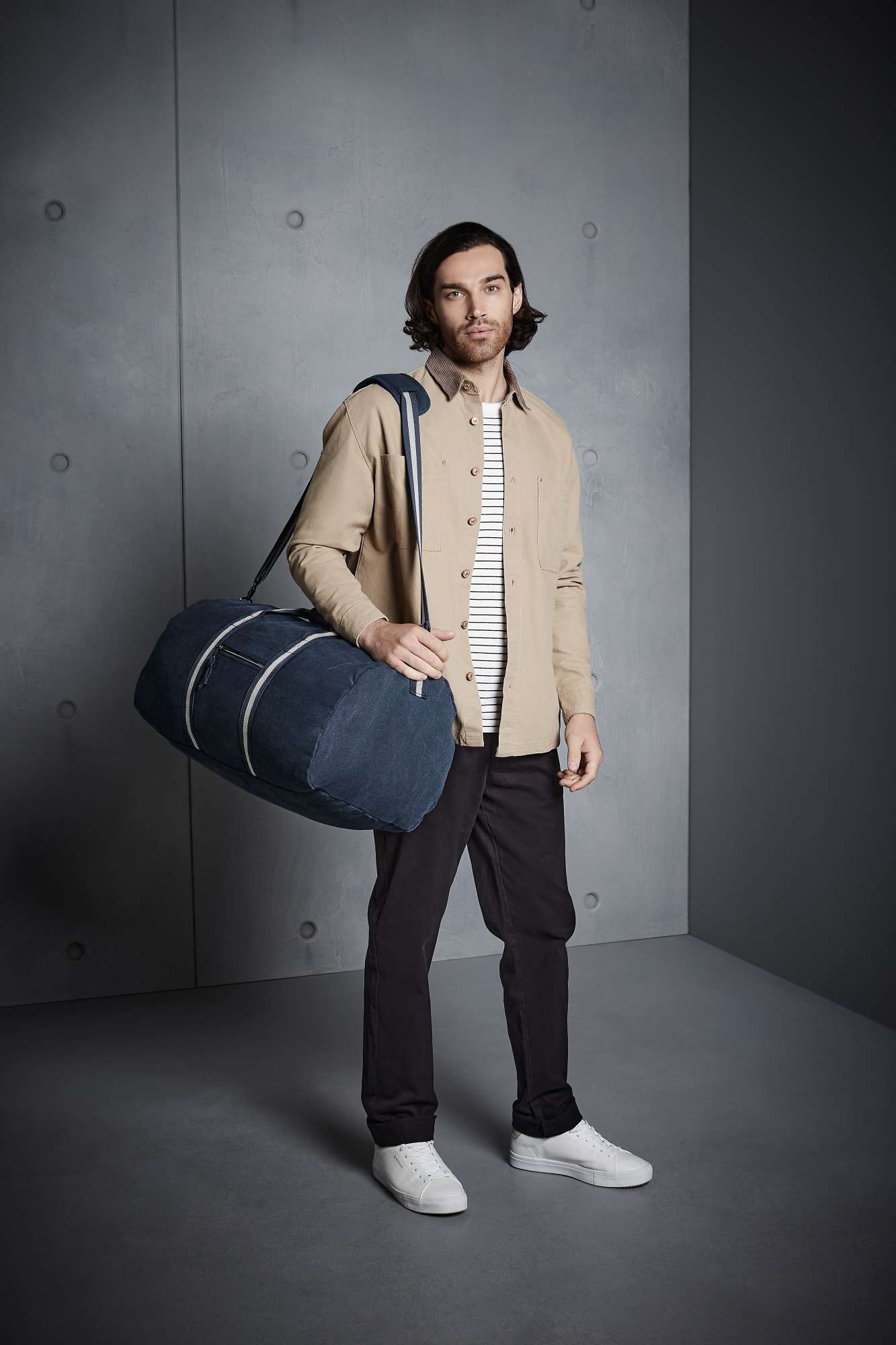 Vintage Canvas Weekender mit Schultergurt