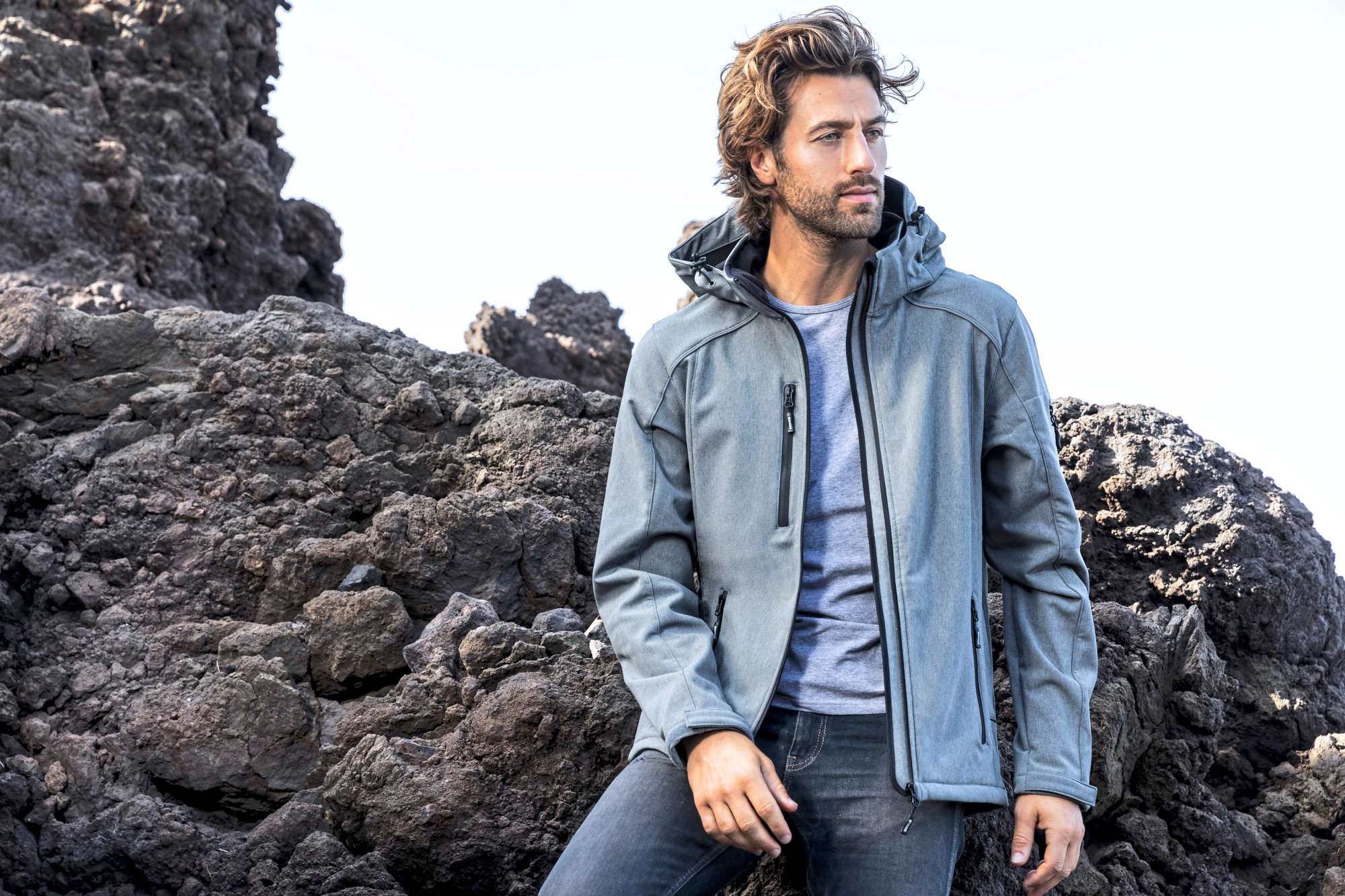 Softshell-Jacke mit Kapuze für Herren