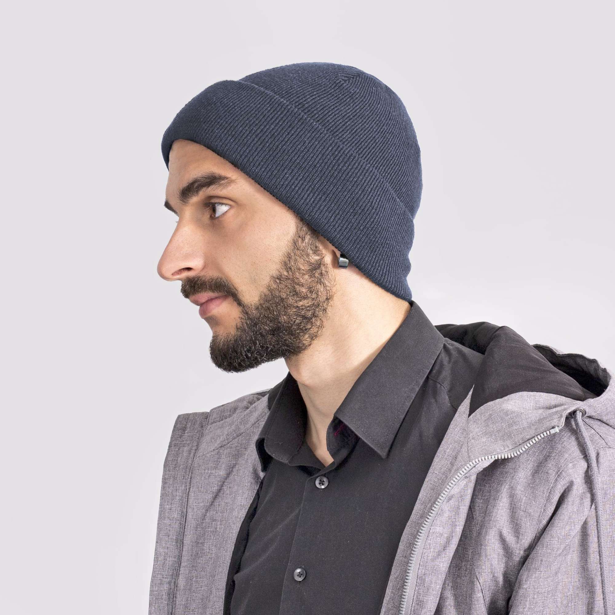 POLYLANA® Cuff Beanie aus recyceltem Garn