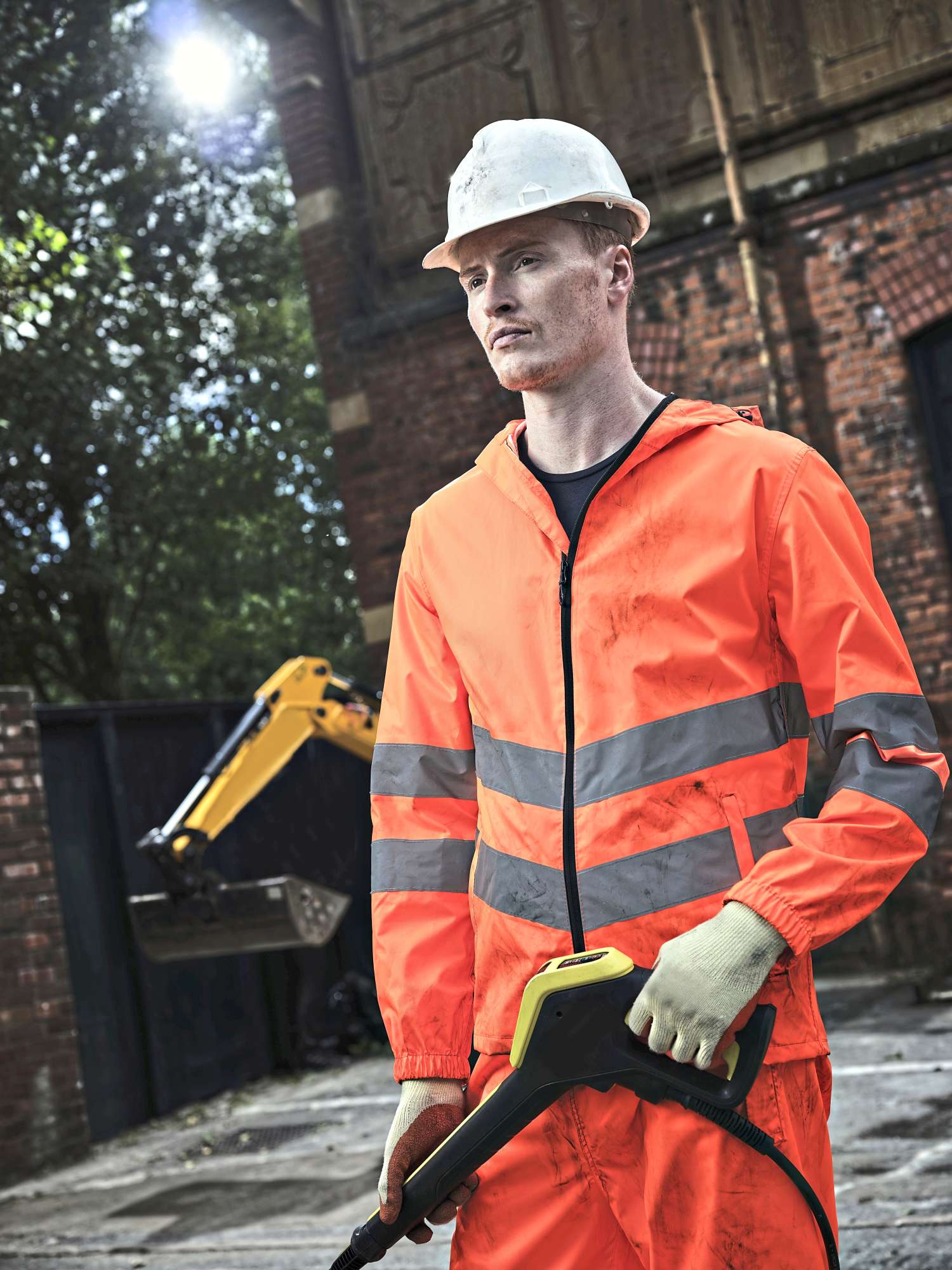 Regatta High Visibility Hi-Vis Packaway Jacke mit Kapuze, Orange L, RG497