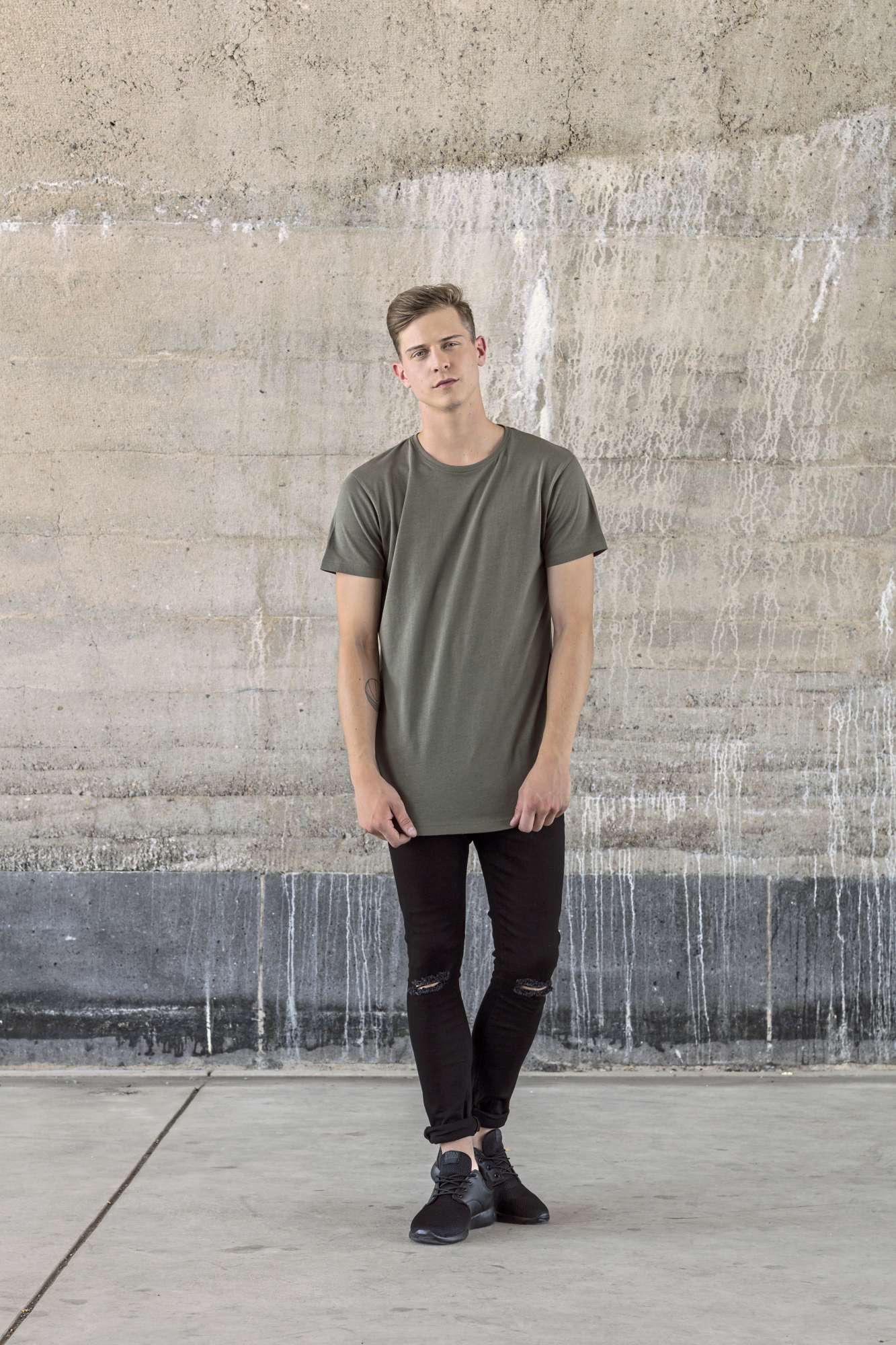 Shaped Long Tee aus 100% Baumwolle