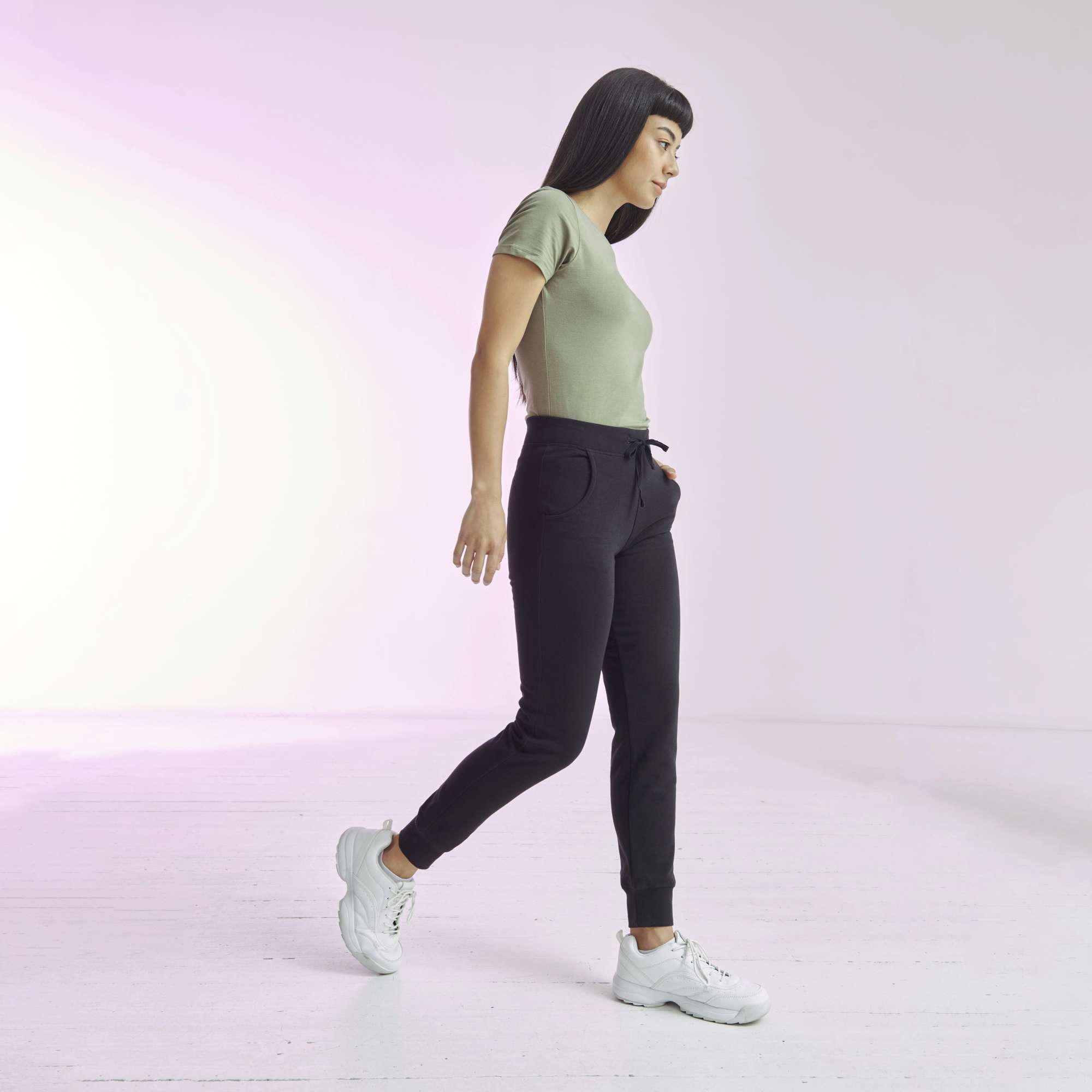 Jogginghose mit Ripp-Bündchen für Damen