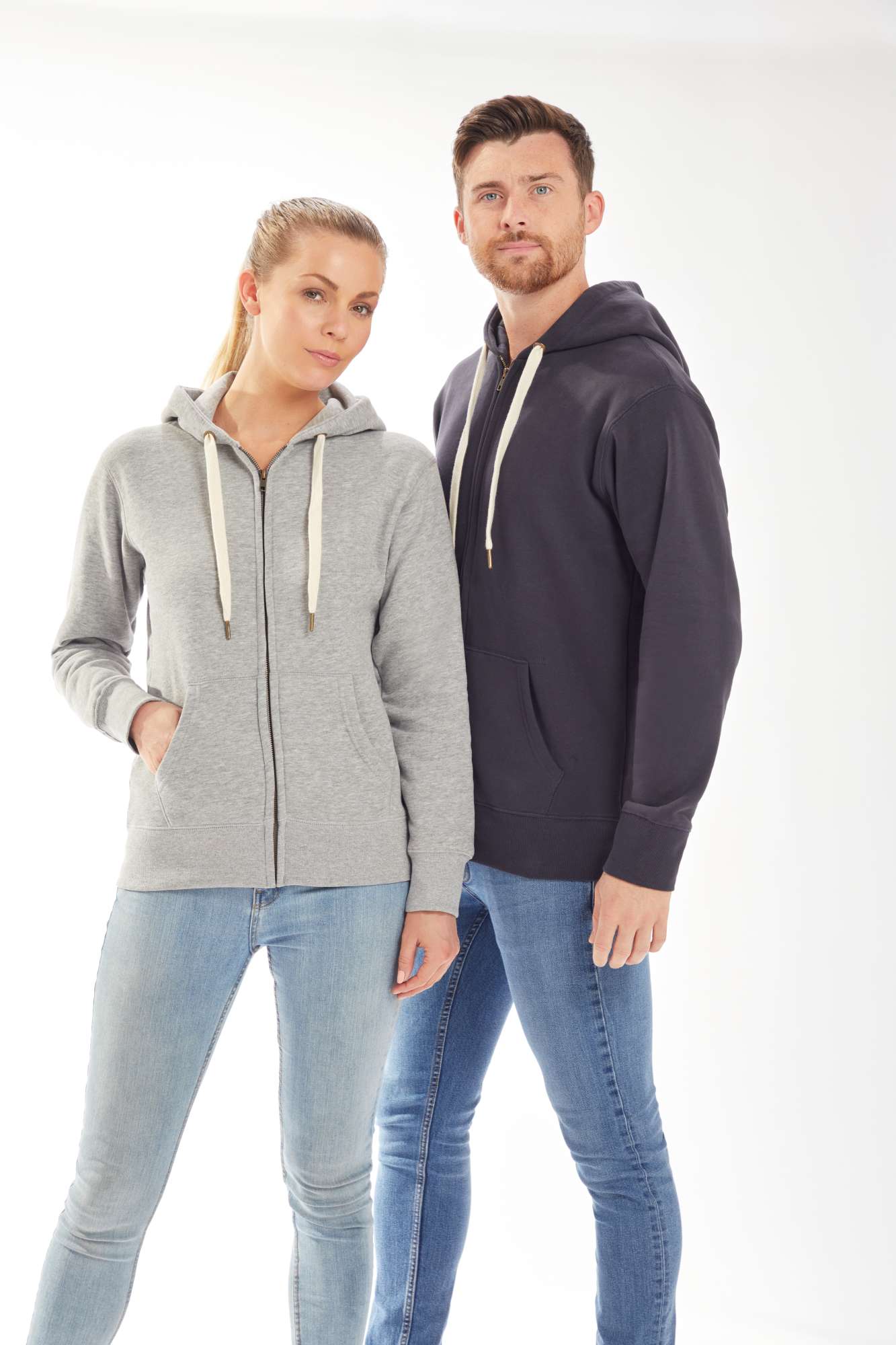Bio-Baumwoll Hoodie mit Reißverschluss
