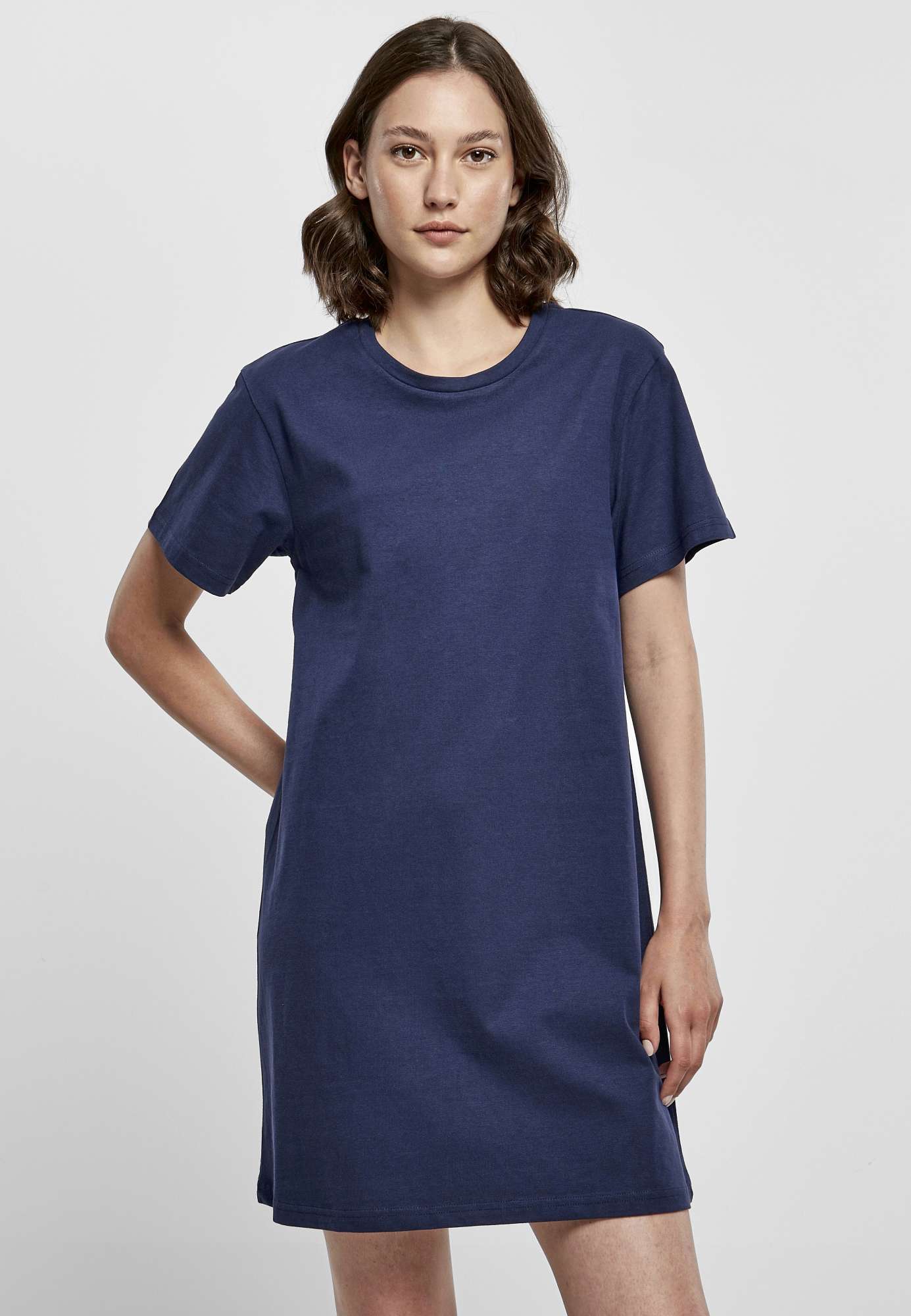 BuildYourBrand Tee-Kleid mit Rundhalsausschnitt für Damen, Black M, BY214