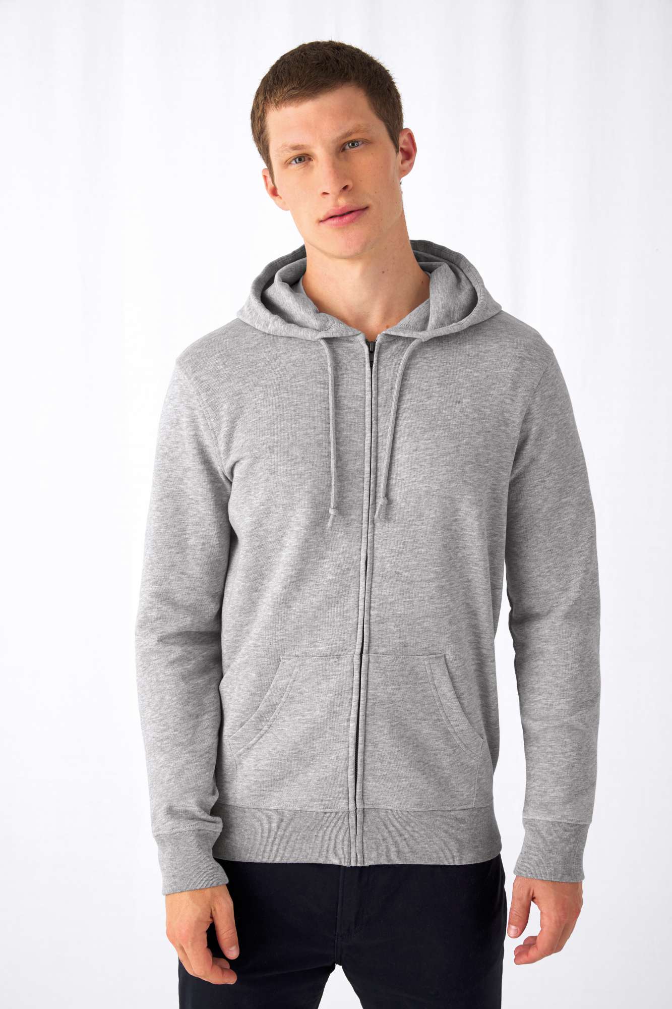 Zipped Hood Jacket aus Bio-Baumwolle