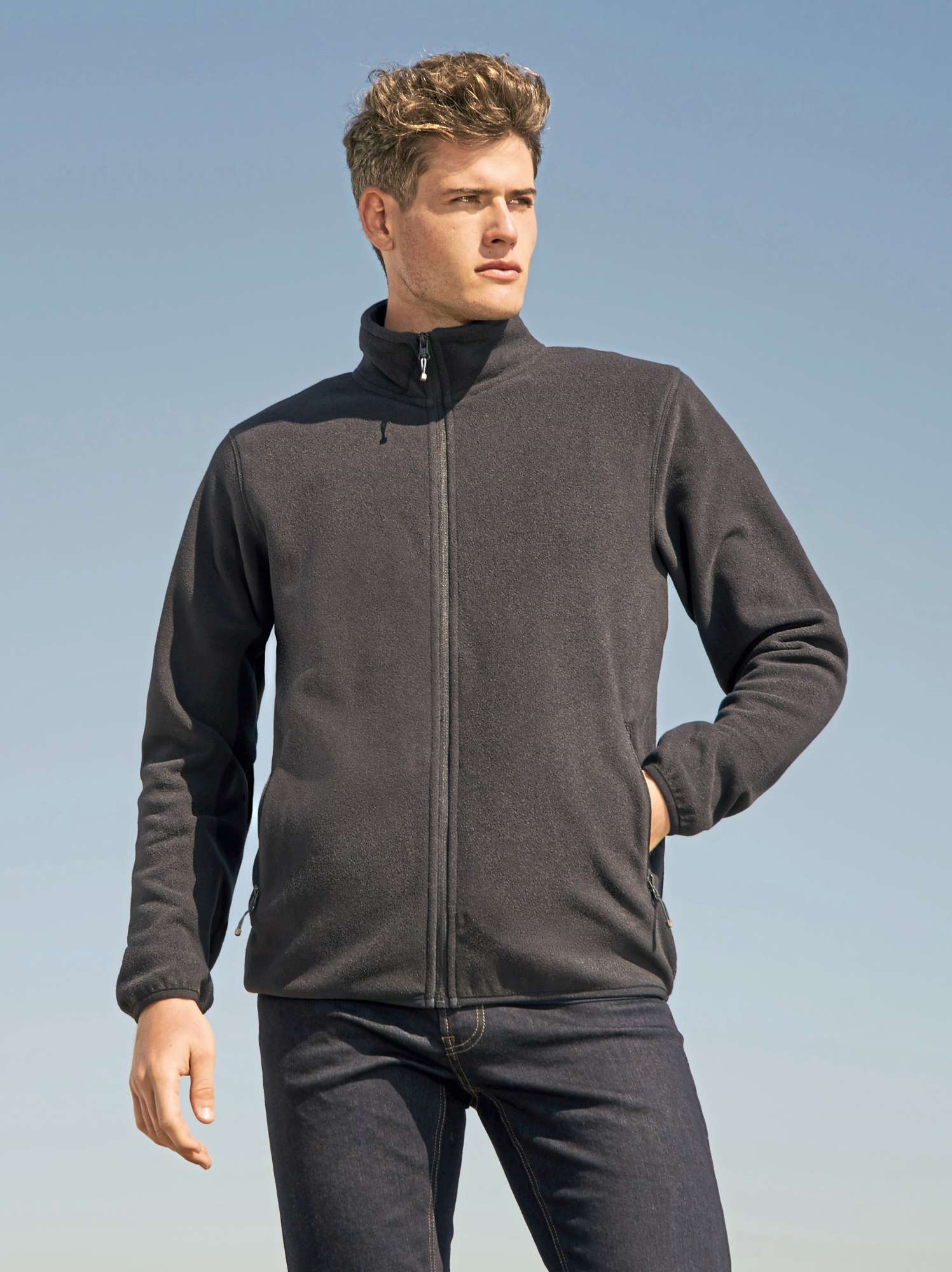 Recycelte Fleecejacke mit Reißverschluss