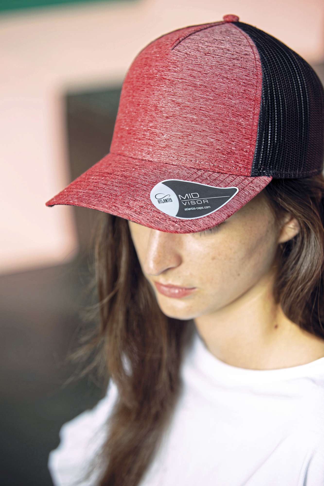 Rapper Melange Cap mit Mesh-Detail