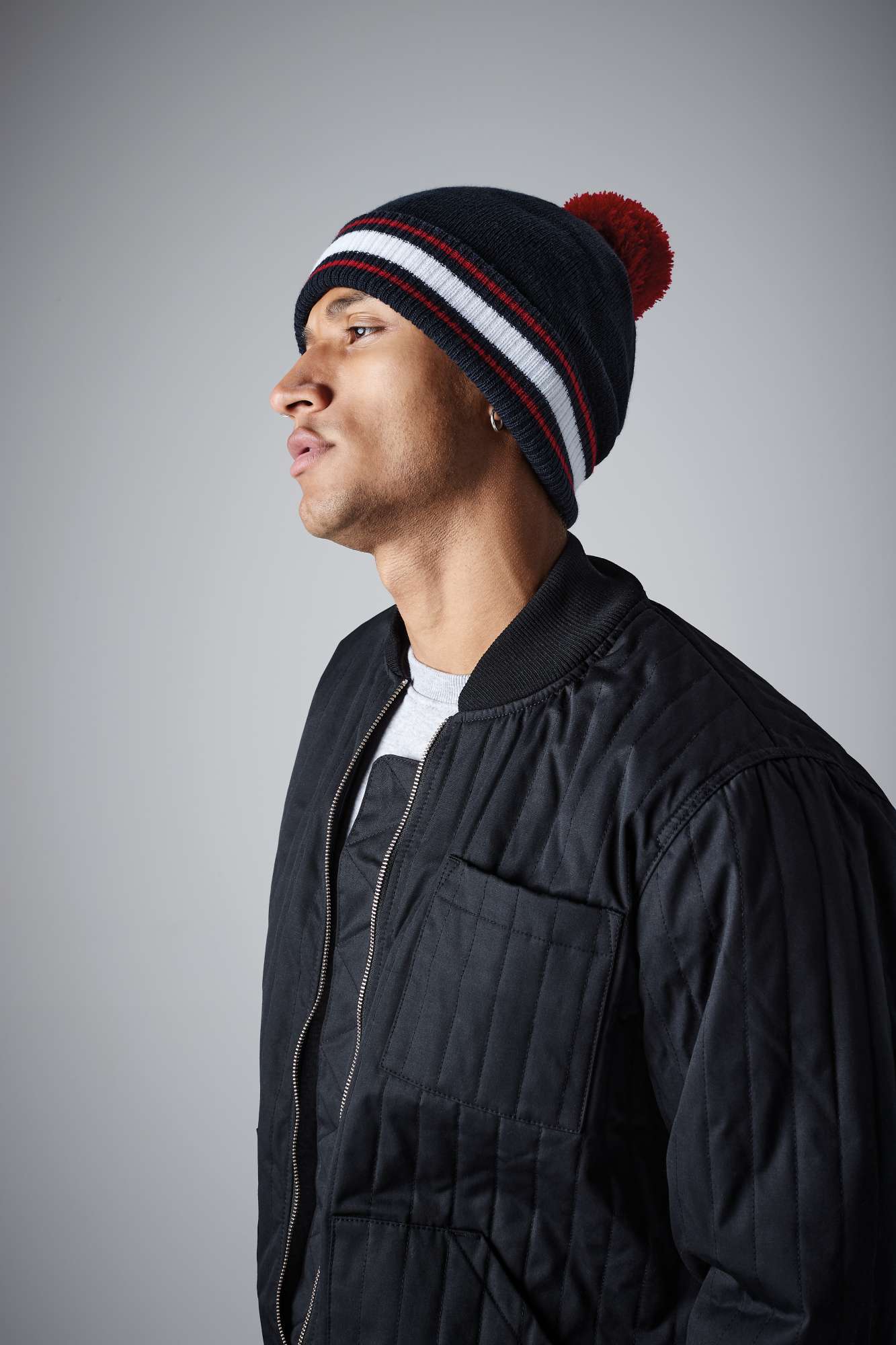 Beechfield Beanie mit abnehmbarem Bommel