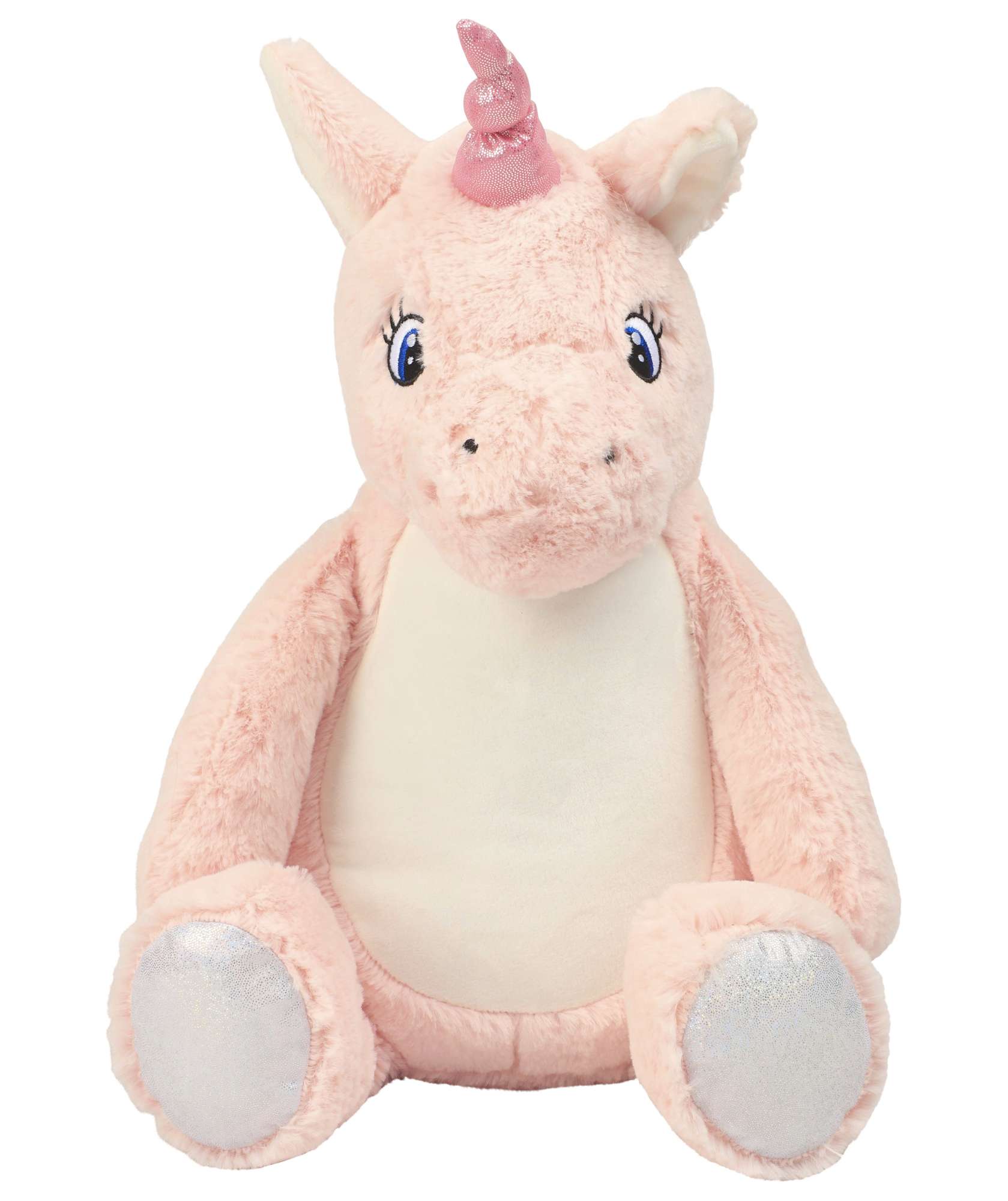 Kuschel-Einhorn mit Zippverschluss