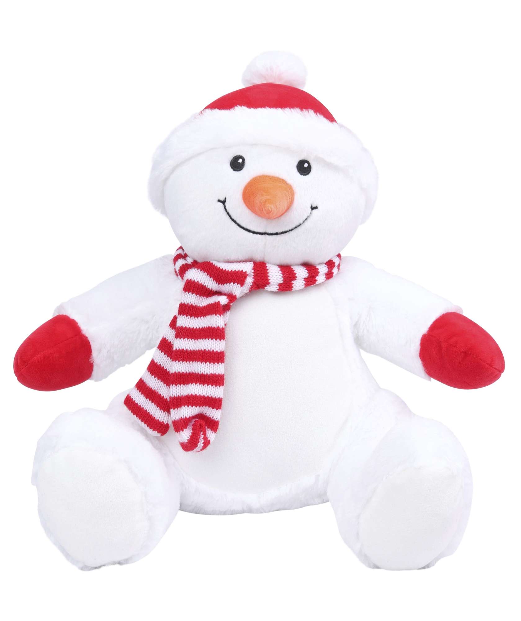 Mumbles Zippie Schneemann mit Reißverschluss, White L, MM567