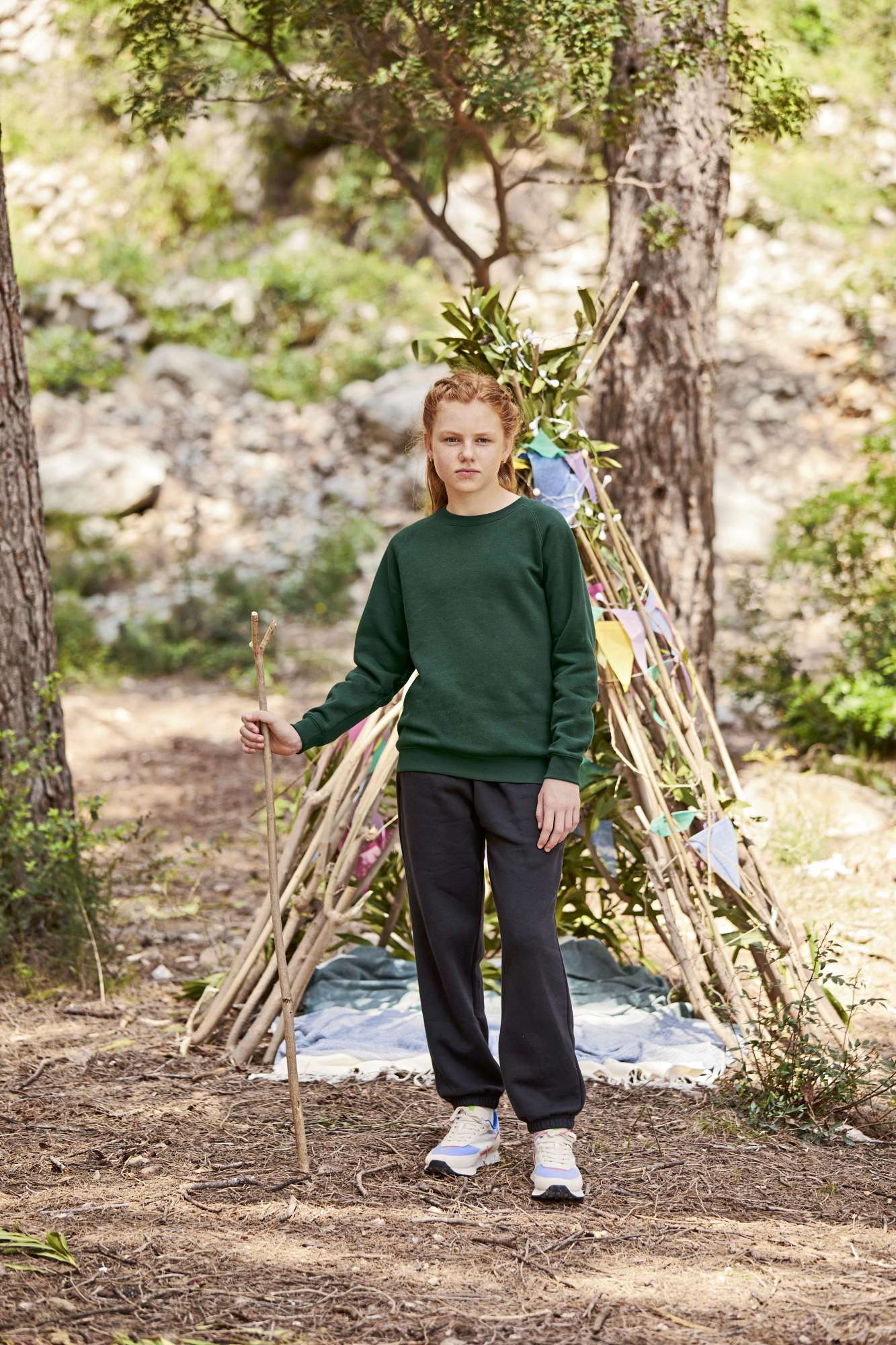 Raglan Sweatshirt aus Baumwolle-Polyester für Kinder