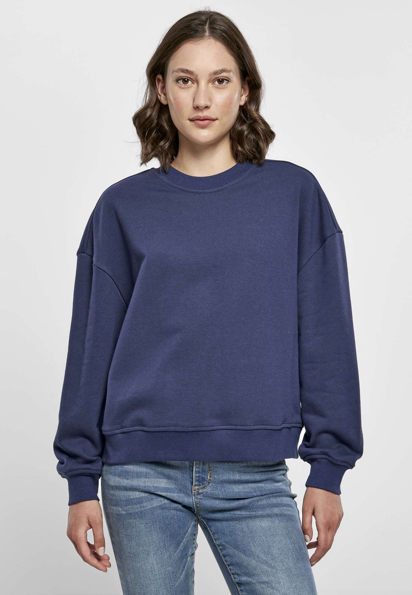 BuildYourBrand Oversized Crewneck Sweatshirt 300g/m² für Damen, White Sand 5XL, BY212
