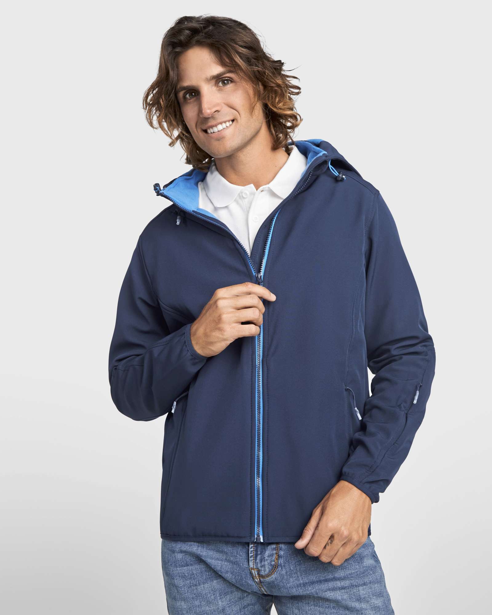 Roly Siberia Softshelljacke mit abnehmbarer Kapuze, Black 02/Lime Punch 235 L, RY6428
