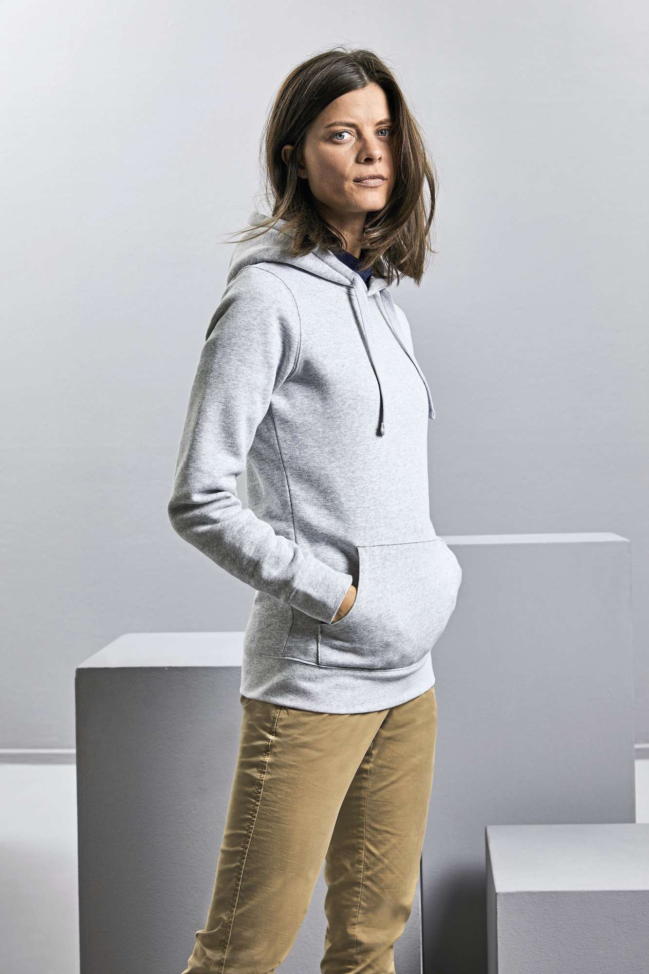 Kapuzen Sweatshirt mit Kopfhörerführung für Damen