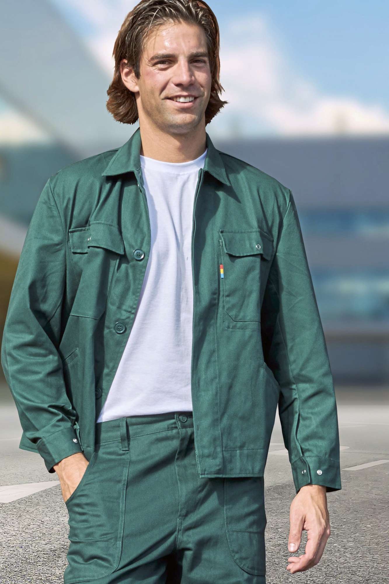 Klassische Blouson Arbeitsjacke aus Baumwolle