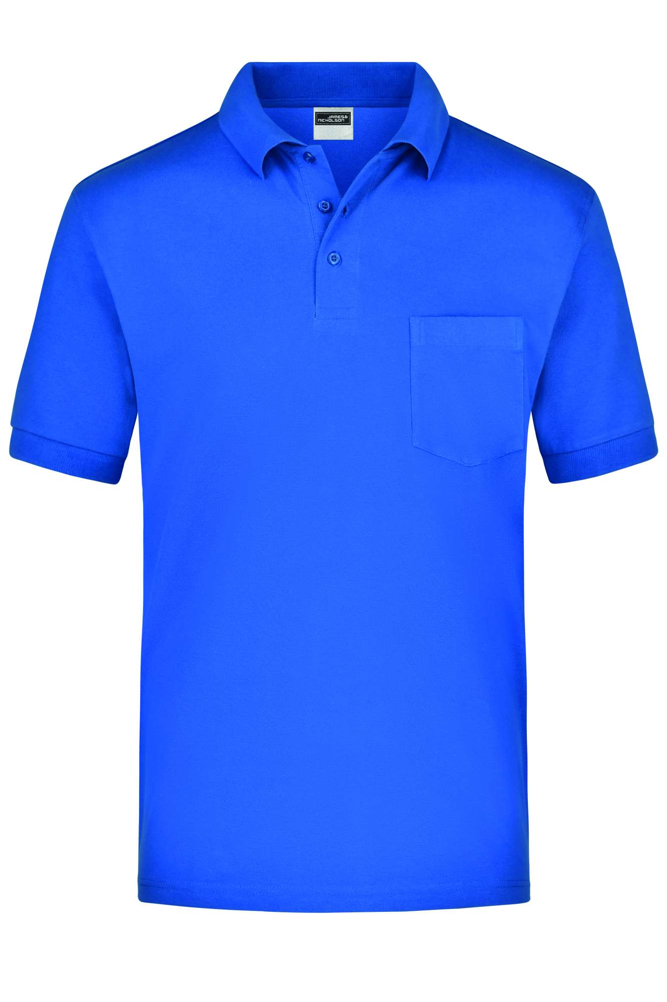 James&Nicholson Polo-Shirt mit Brusttasche Piqué, Royal XL, JN026