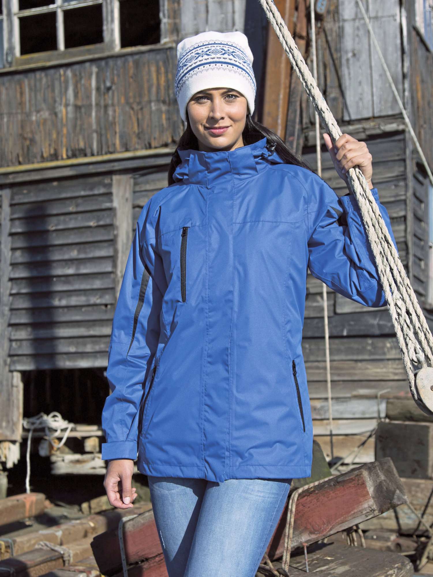 Result 3-in-1-Journey-Jacke mit Softshell für Damen, Navy/Black M (12/38), RT400F