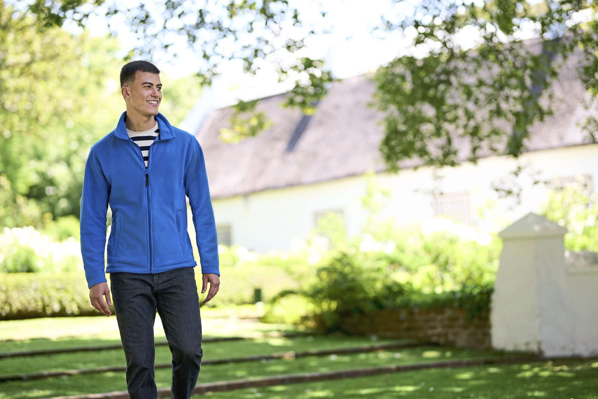 Microfleece Jacke mit Full-Zip und Taschen