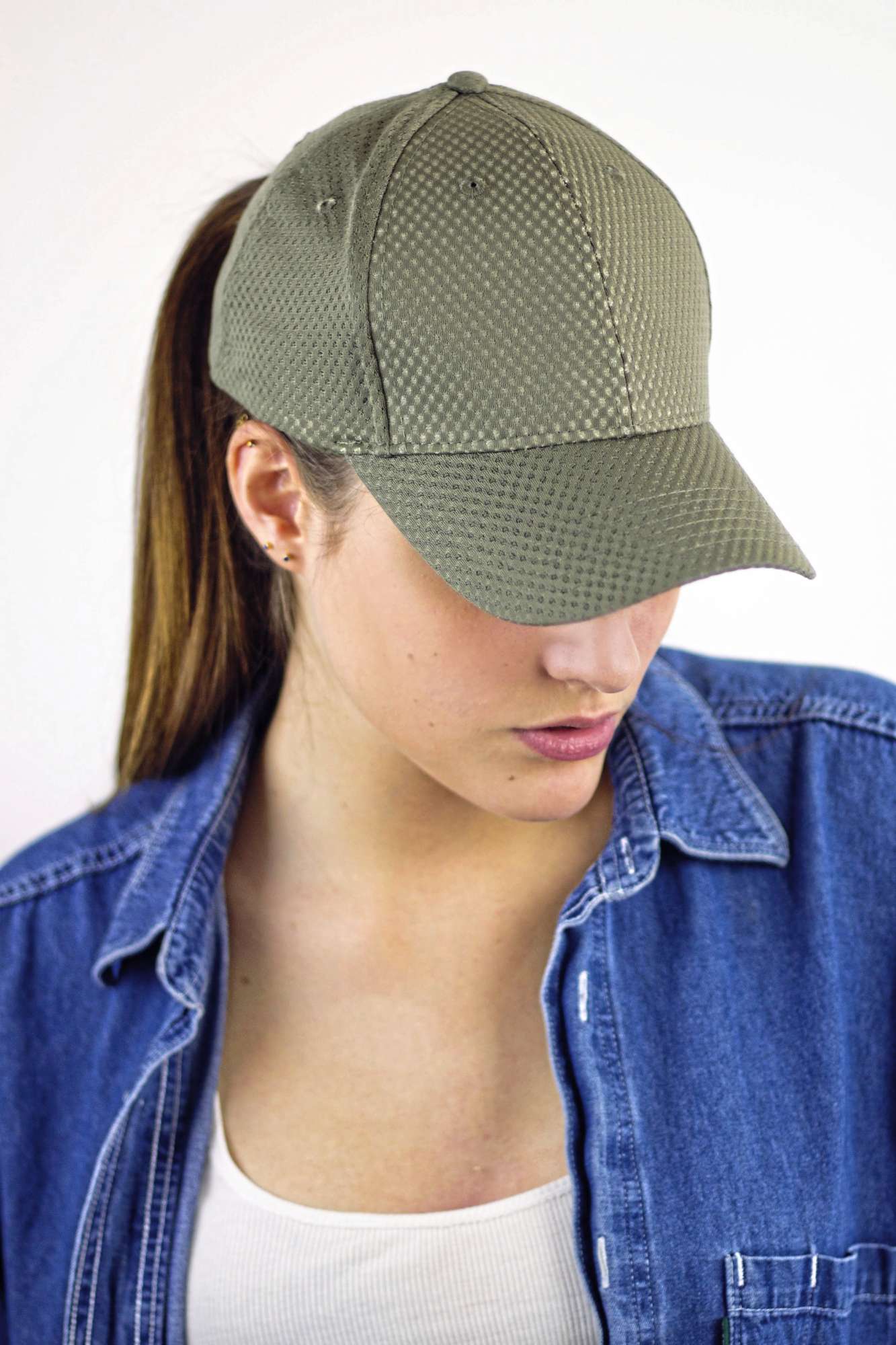 Strukturierte Polyester Cap mit Klettverschluss