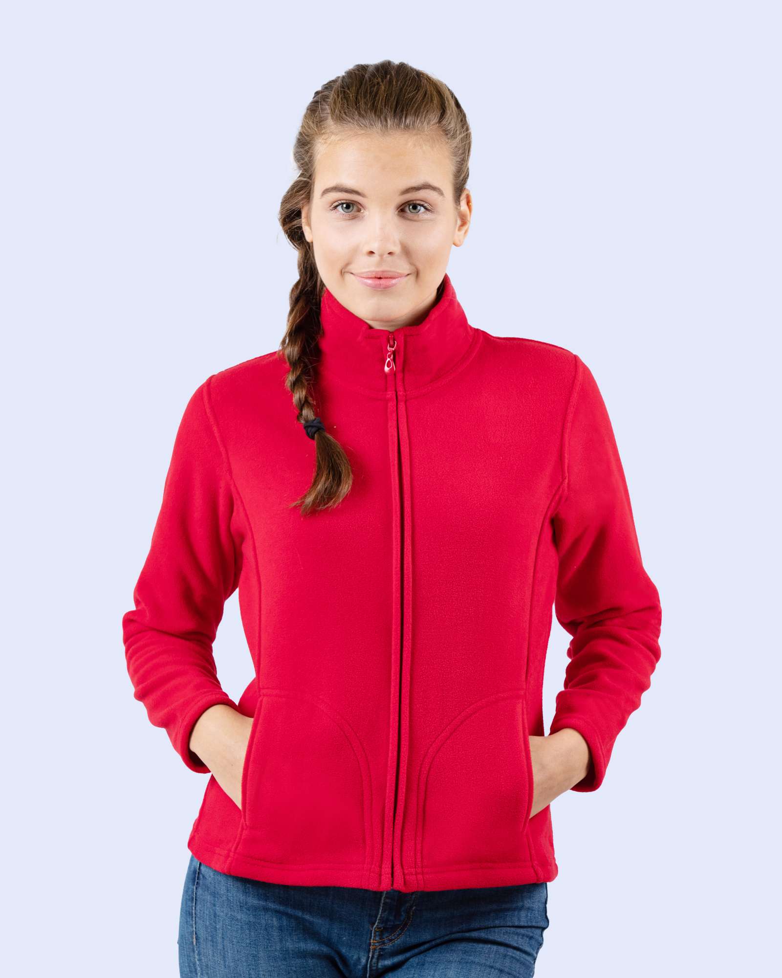 Sportliche Fleecejacke mit Kadettkragen