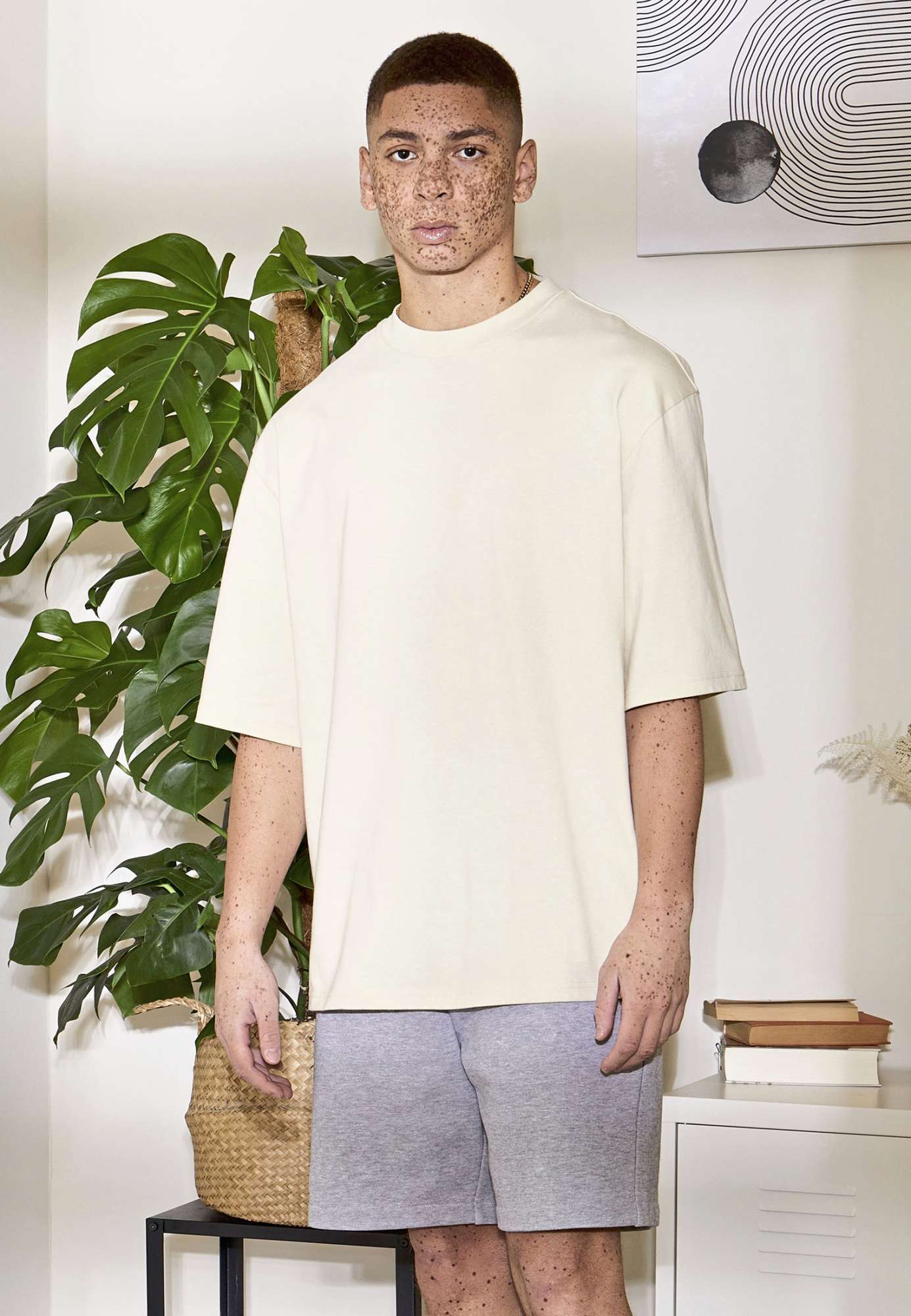 BuildYourBrand Oversized T-Shirt mit großen Ärmeln, Baltic Blue 3XL, BY256
