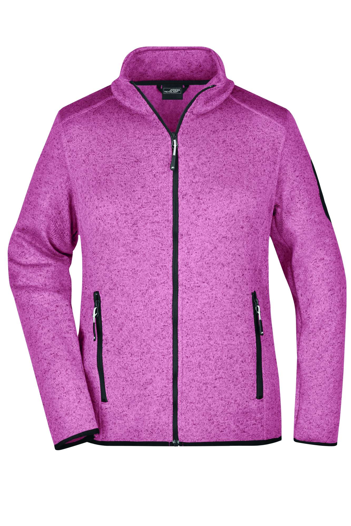 Strickfleece-Jacke mit Stehkragen für Damen