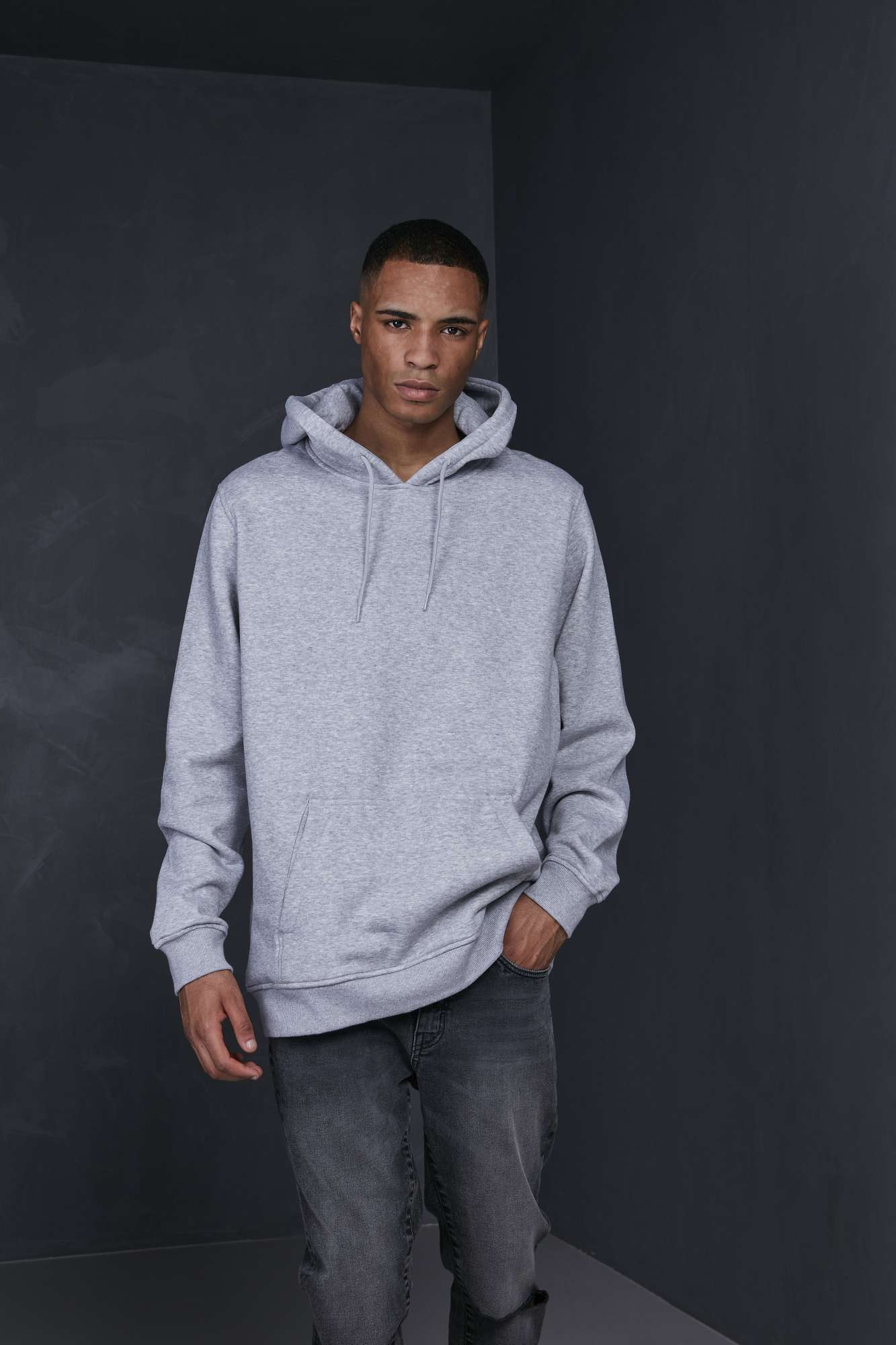 Basic Oversize Hoody aus Baumwoll-Mix