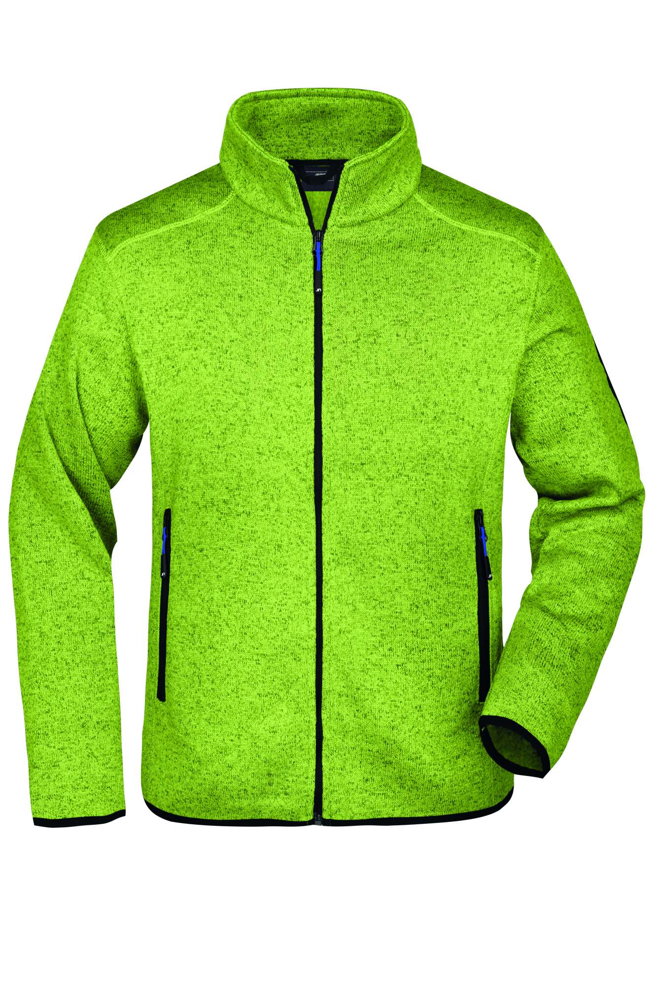 Strickfleece-Jacke mit Stehkragen und Taschen