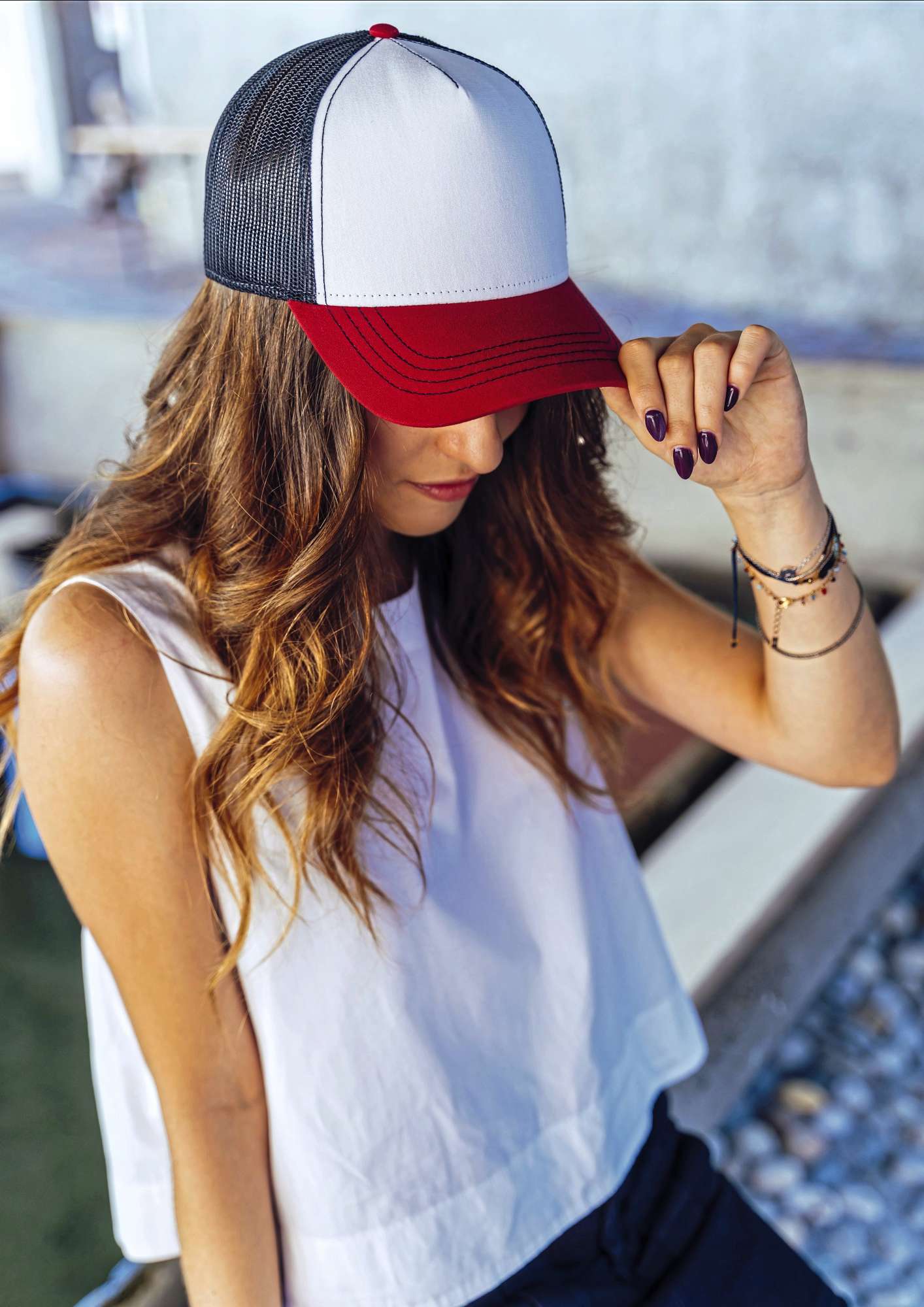 Rapper Canvas Cap mit Mesh-Detail