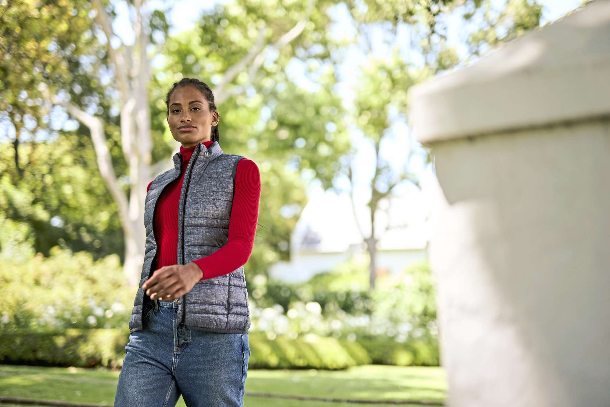Down-Touch Bodywarmer mit Taschen für Damen