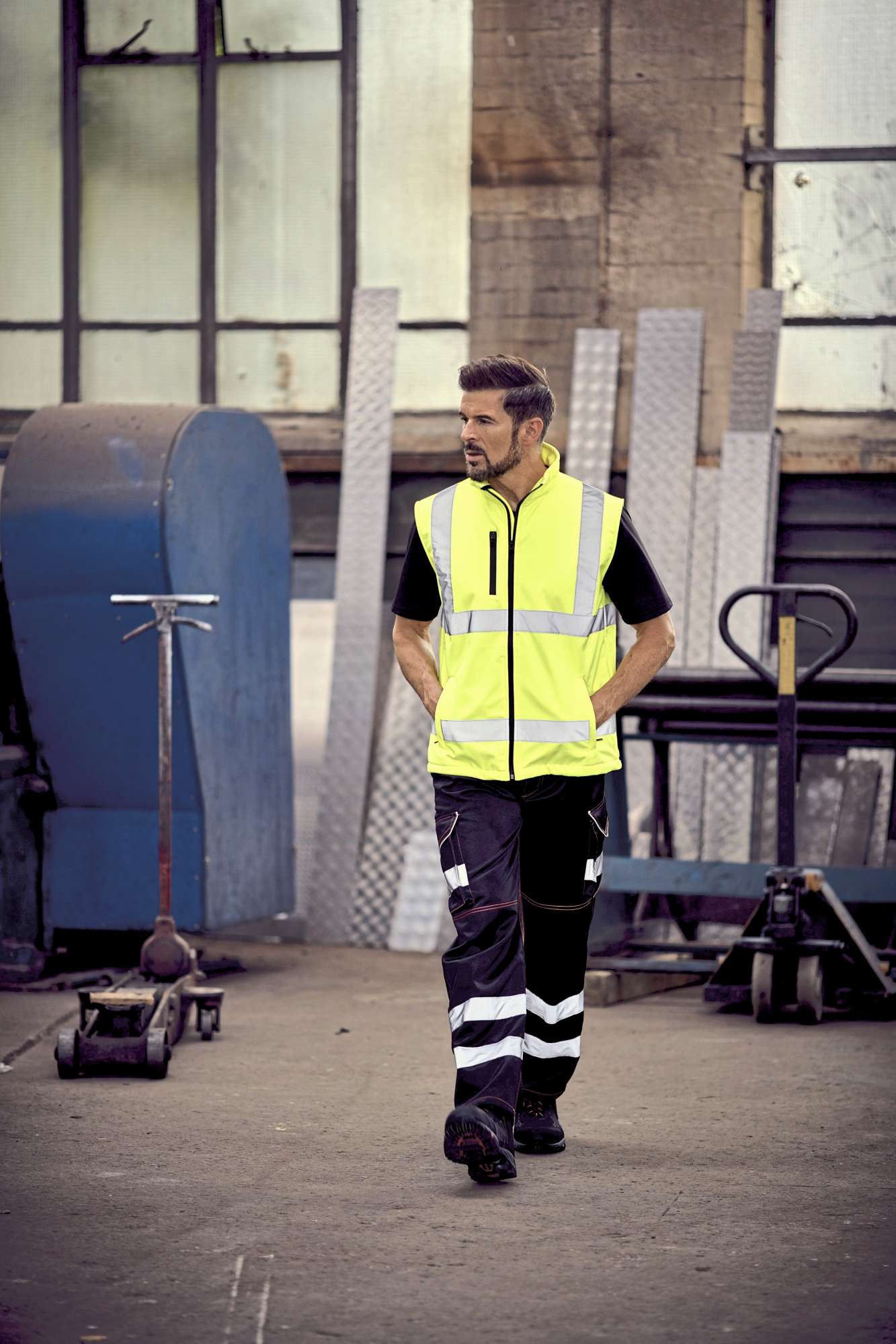 Hi-Vis Sicherheits-Weste mit Reflektoren