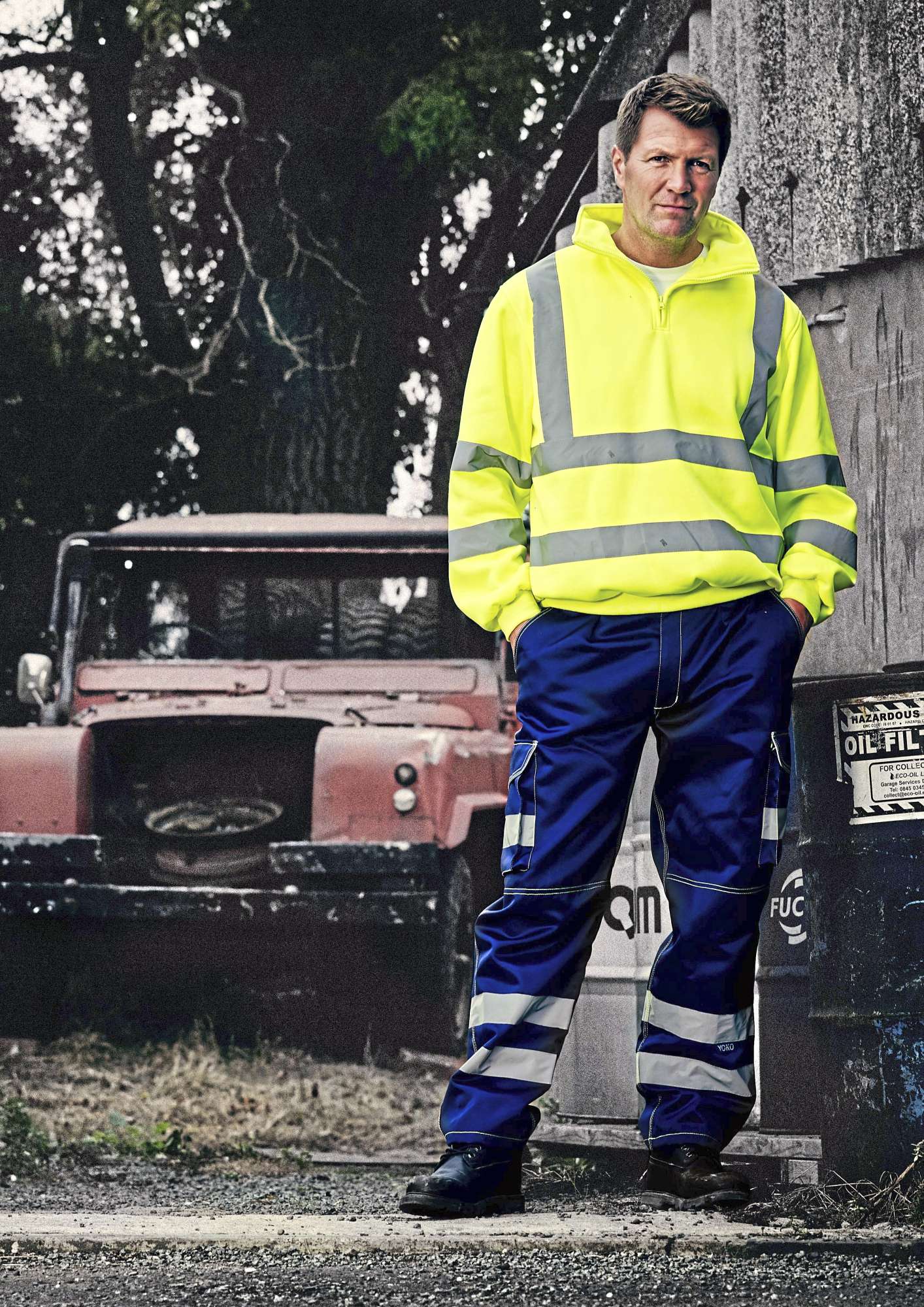 Hi-Vis Sicherheits-Shirt mit Reflektorstreifen