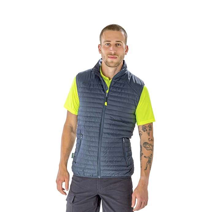 Recycled Thermoquilt Gilet mit Kinnschutz