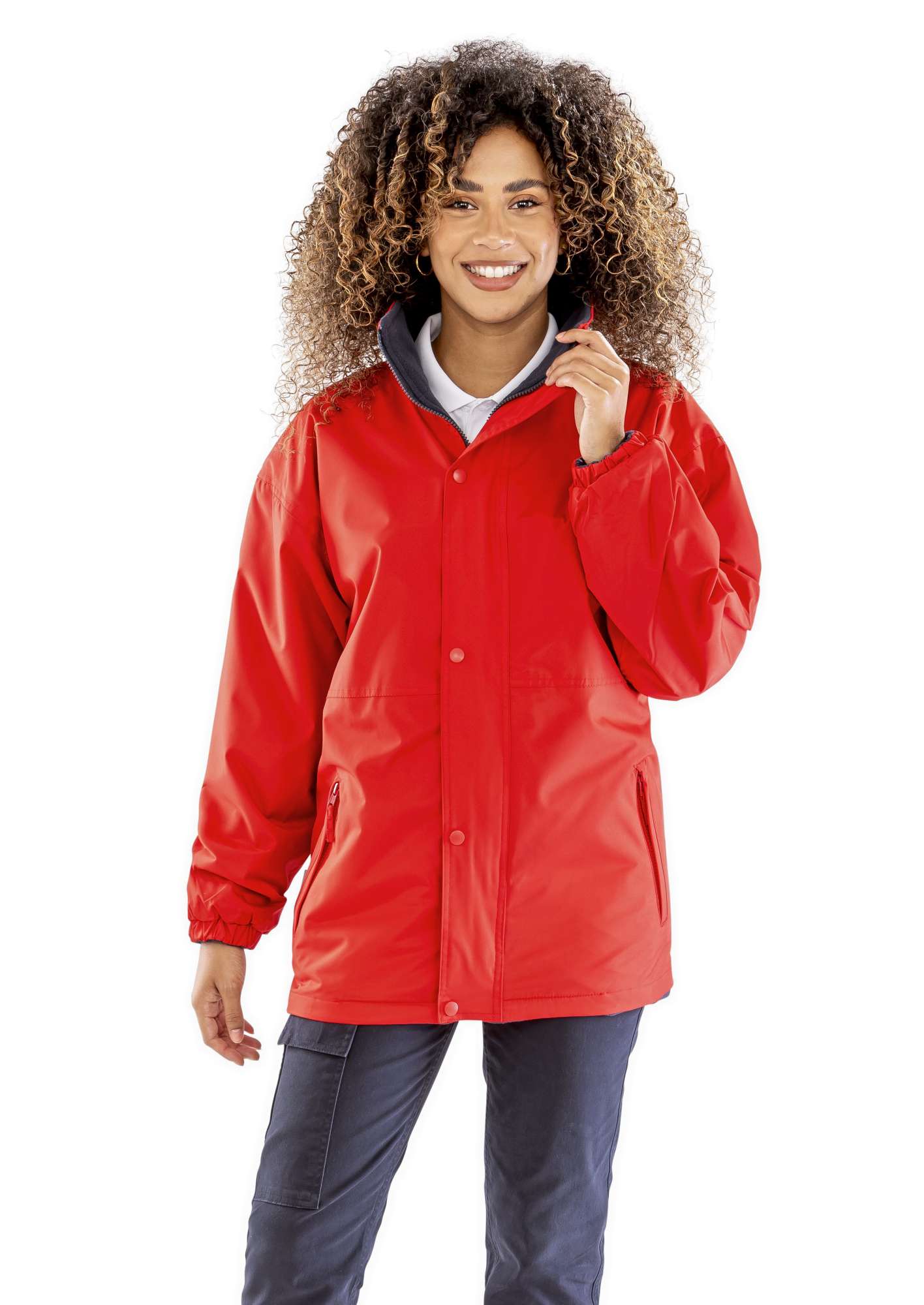 Wendbare Jacke mit Fleece-Innenseite